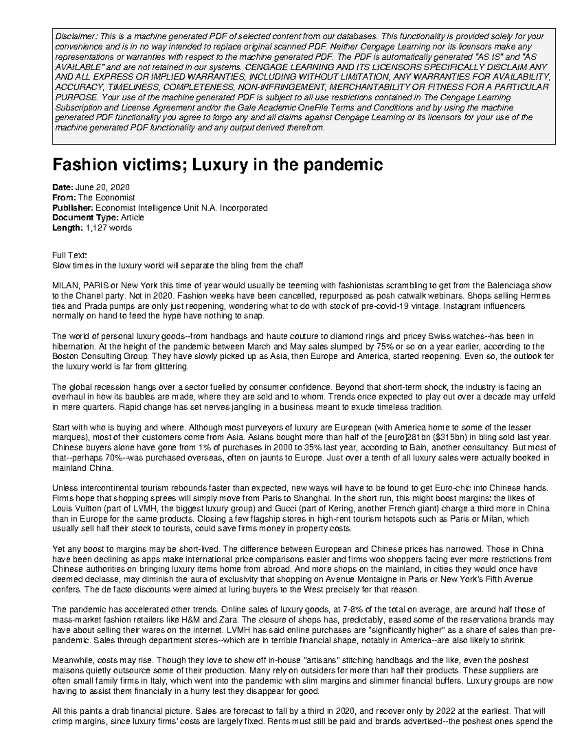 Fashion victims Luxury in the asd swdd Disclaimer This is a machine