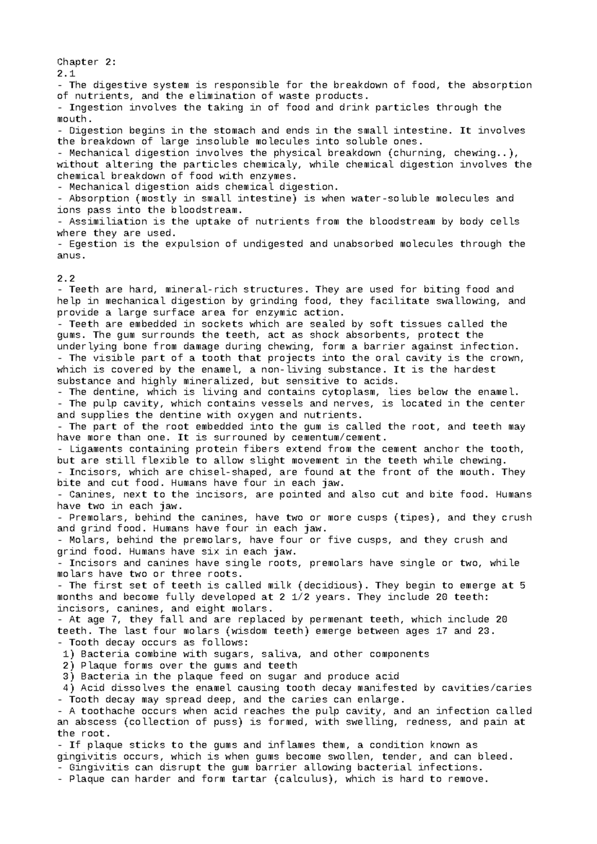 Chapter 2 Biology summary of ch2 bio M book Chapter 2 2. The