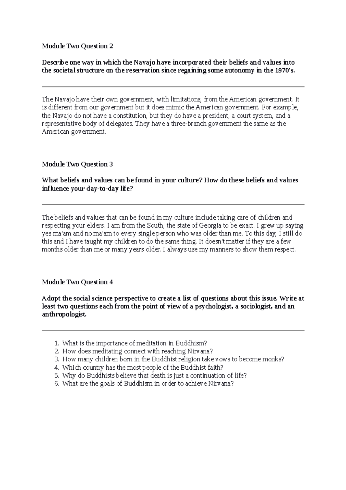Maranda Wood SCS 200 Applied Social Sciences - Module Two Question 2 ...