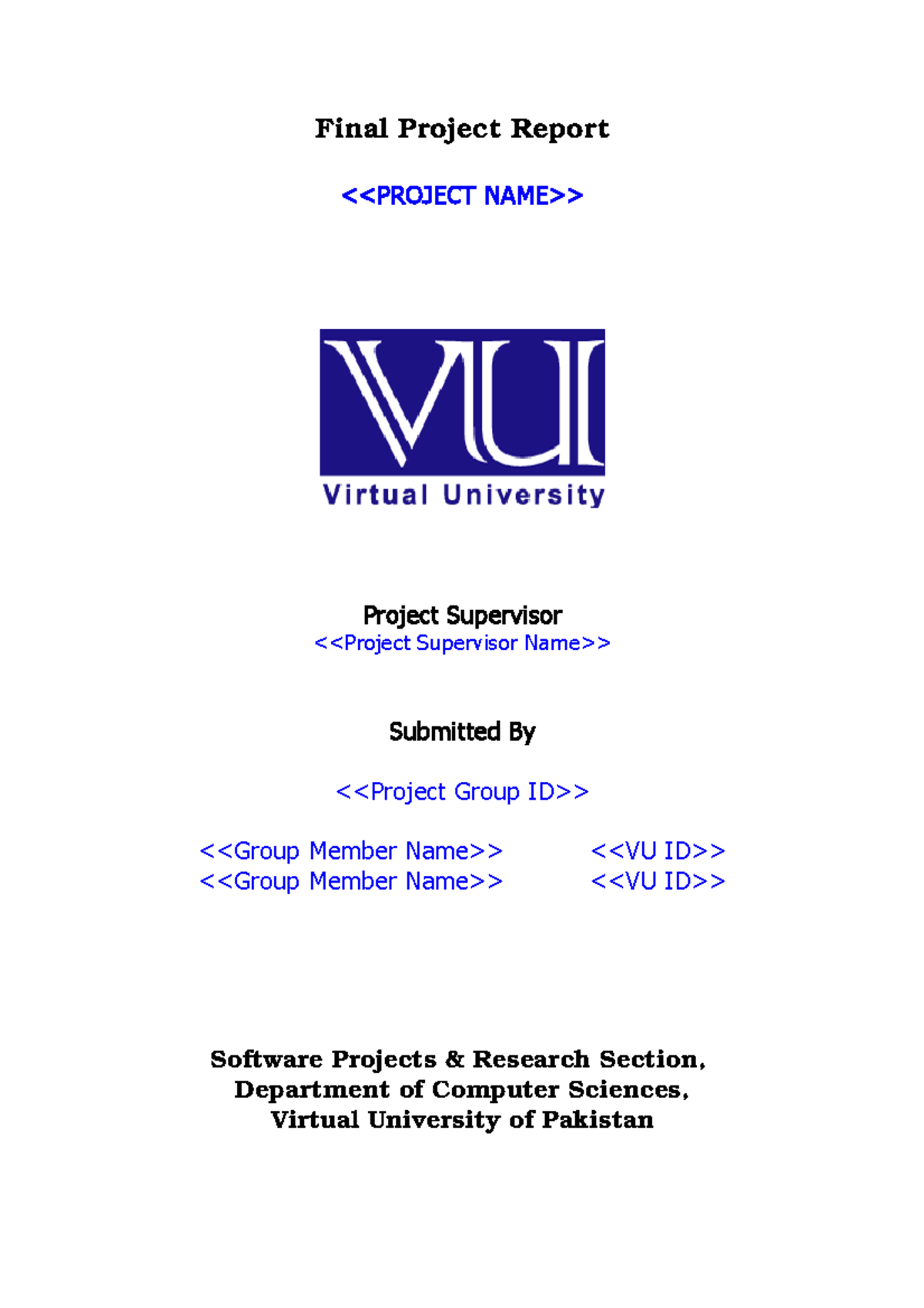 2-FRTemplate-Software - Final Project Report Project Supervisor - Studocu