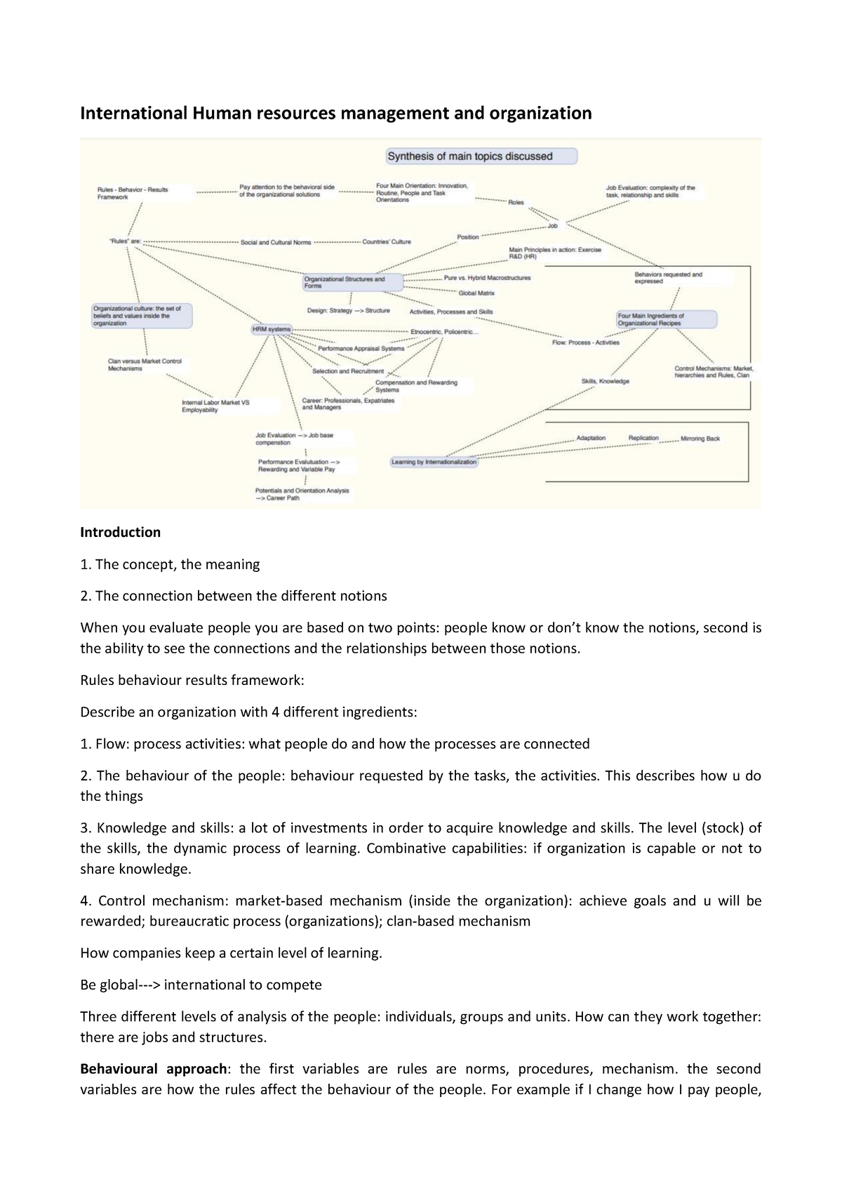 International Human Resources Management And Organization ...