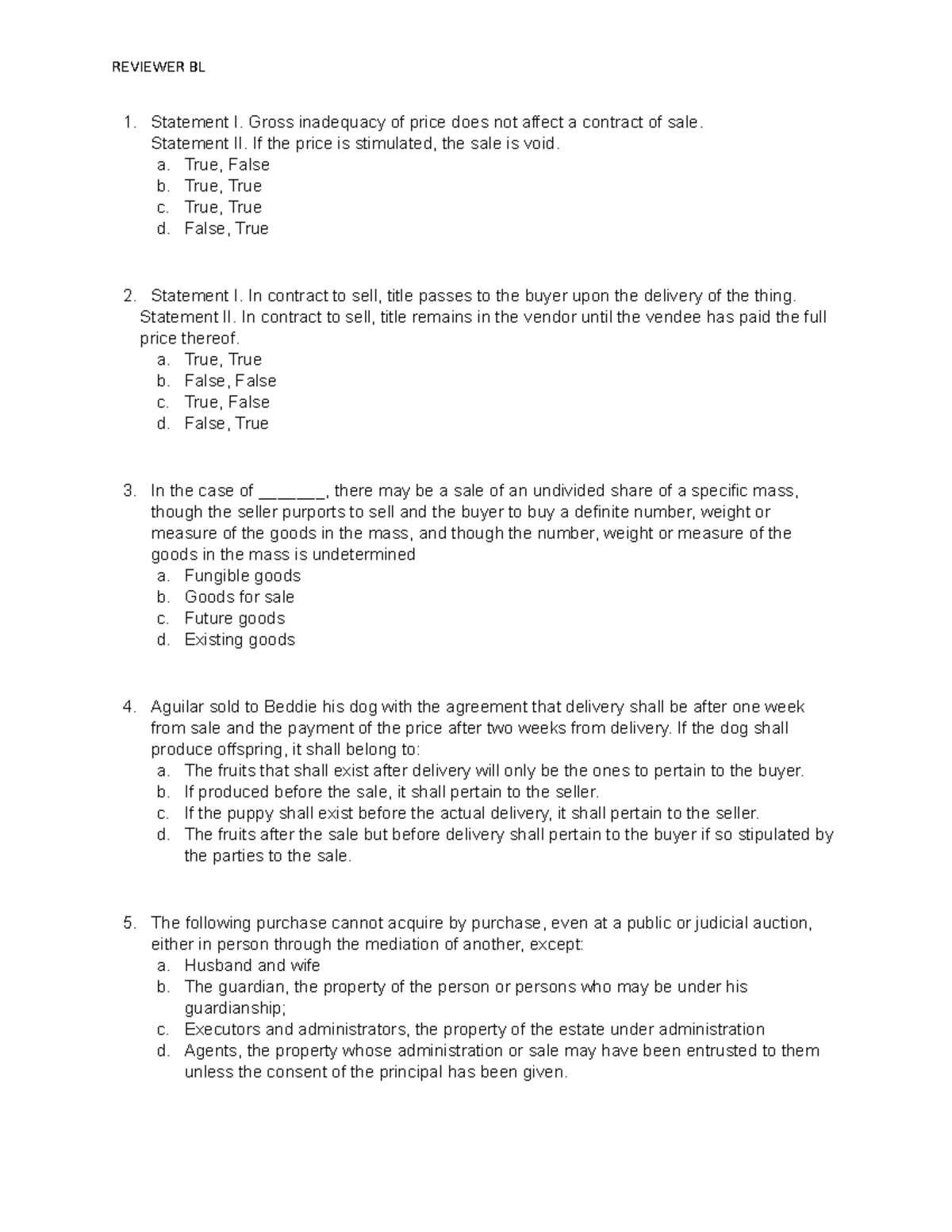 Reviewer BL 1 - acc - REVIEWER BL Statement I. Gross inadequacy of ...