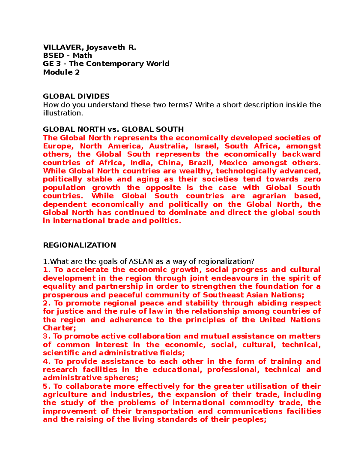 GE3 M2-WPS Office - GE3 - VILLAVER, Joysaveth R. BSED - Math GE 3 - The ...