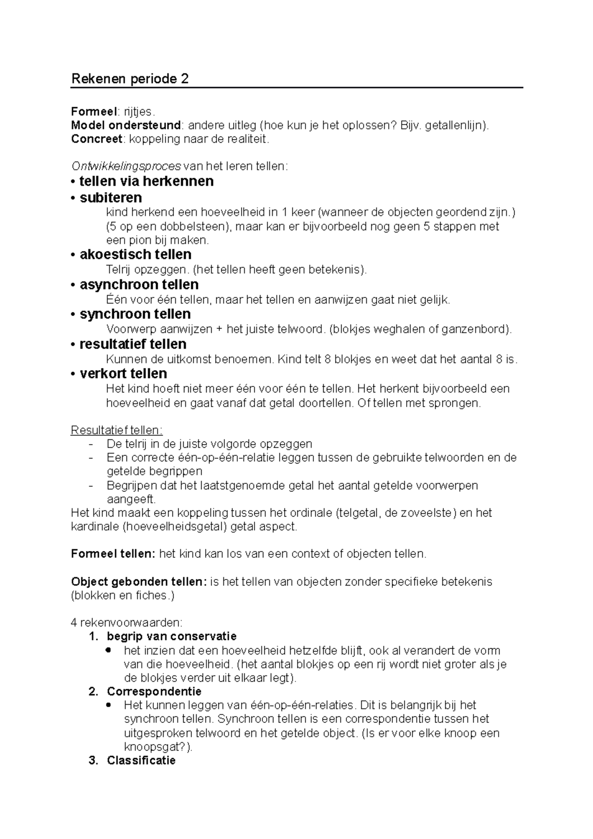 Rekenen Periode 2 - Samenvatting Rekendidactiek Hele Getallen - Rekenen ...