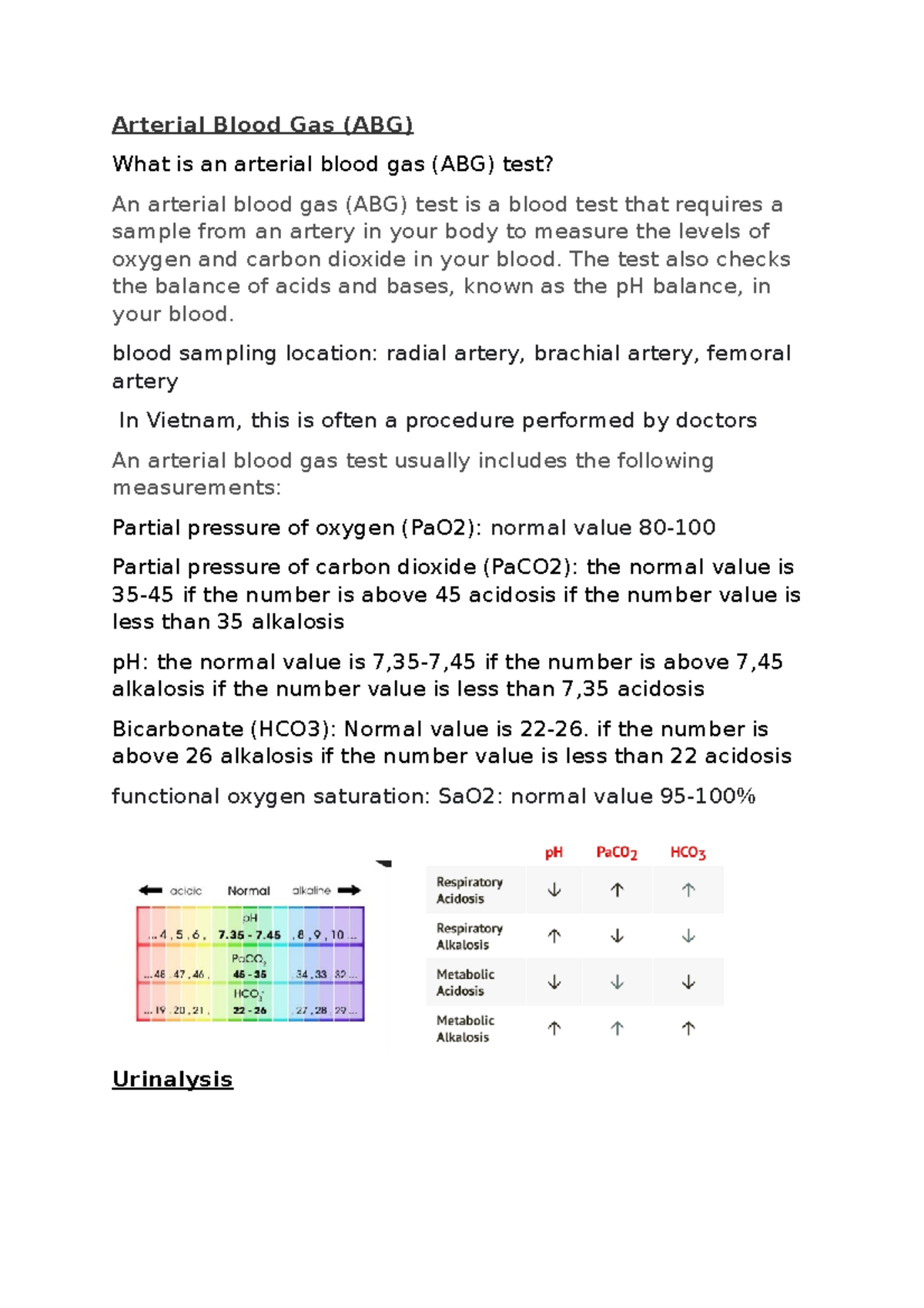 Arterial Blood Gas gsgga Arterial Blood Gas (ABG) What is an