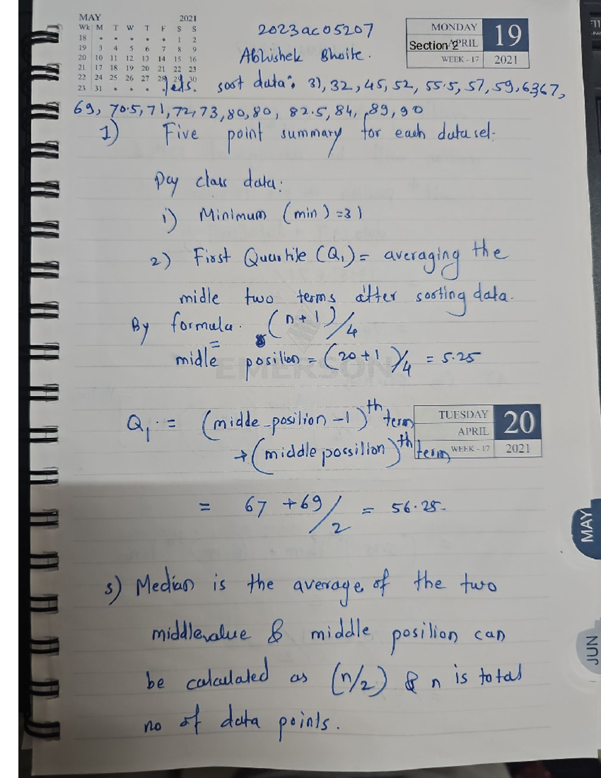 2023ac05207 - Mathematics - MAY Wk M T W T 18 19 3 23 5 20 10 11 12 21 ...