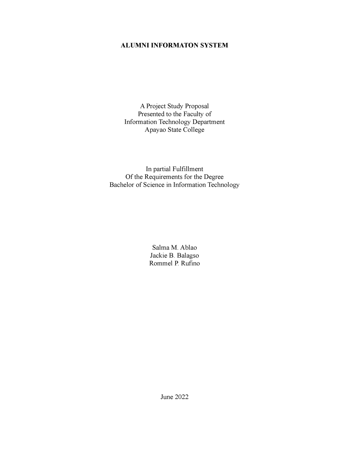 alumni information system thesis