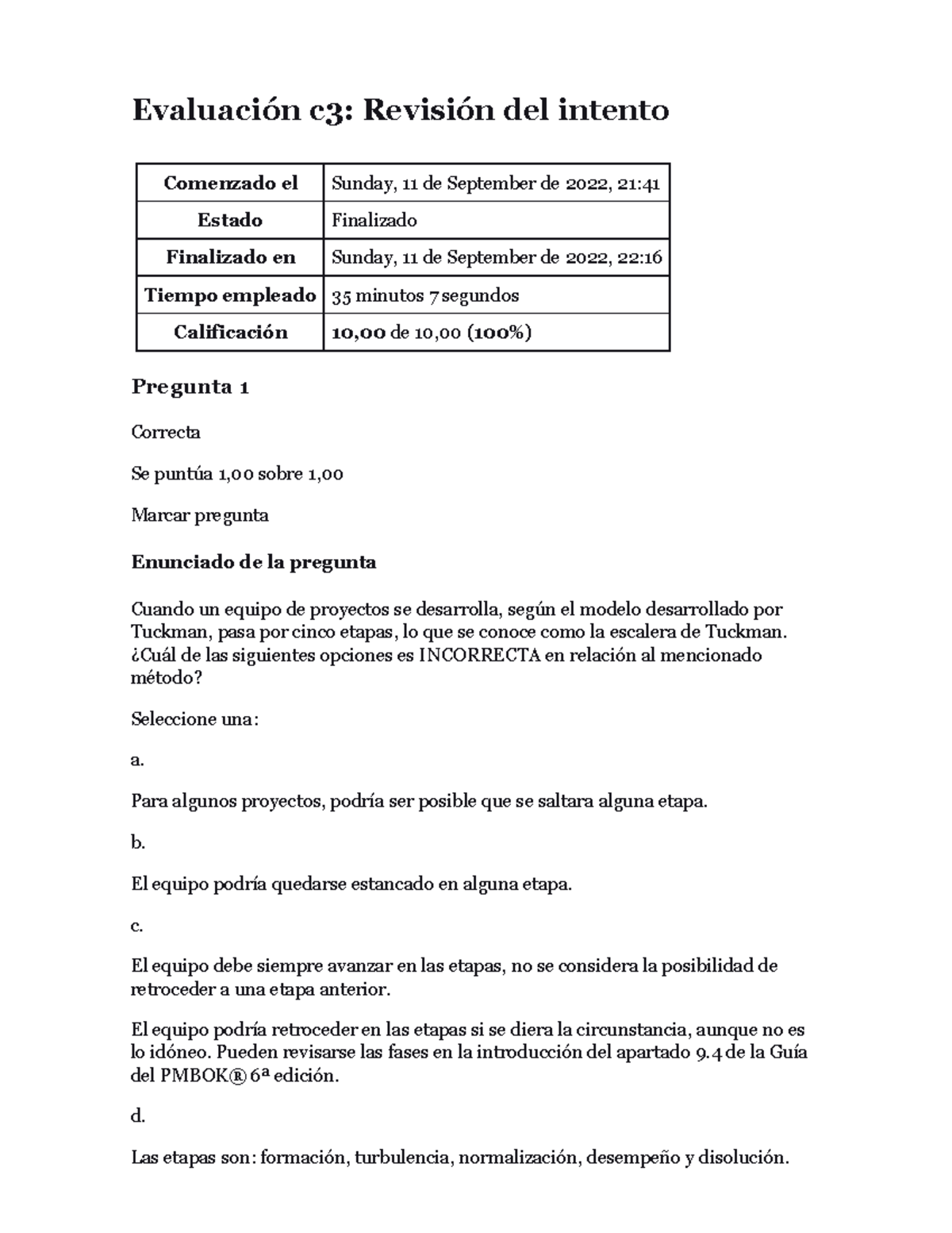 Evaluación c3 Revisión del intento c - Evaluación c3: Revisión del ...