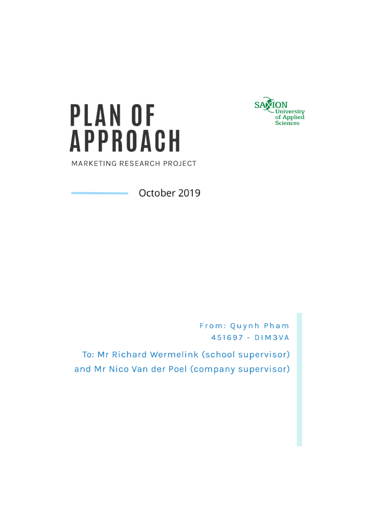 plan of approach thesis