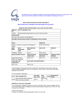 SAQA US 242860 - SAQA - All qualifications and part qualifications ...
