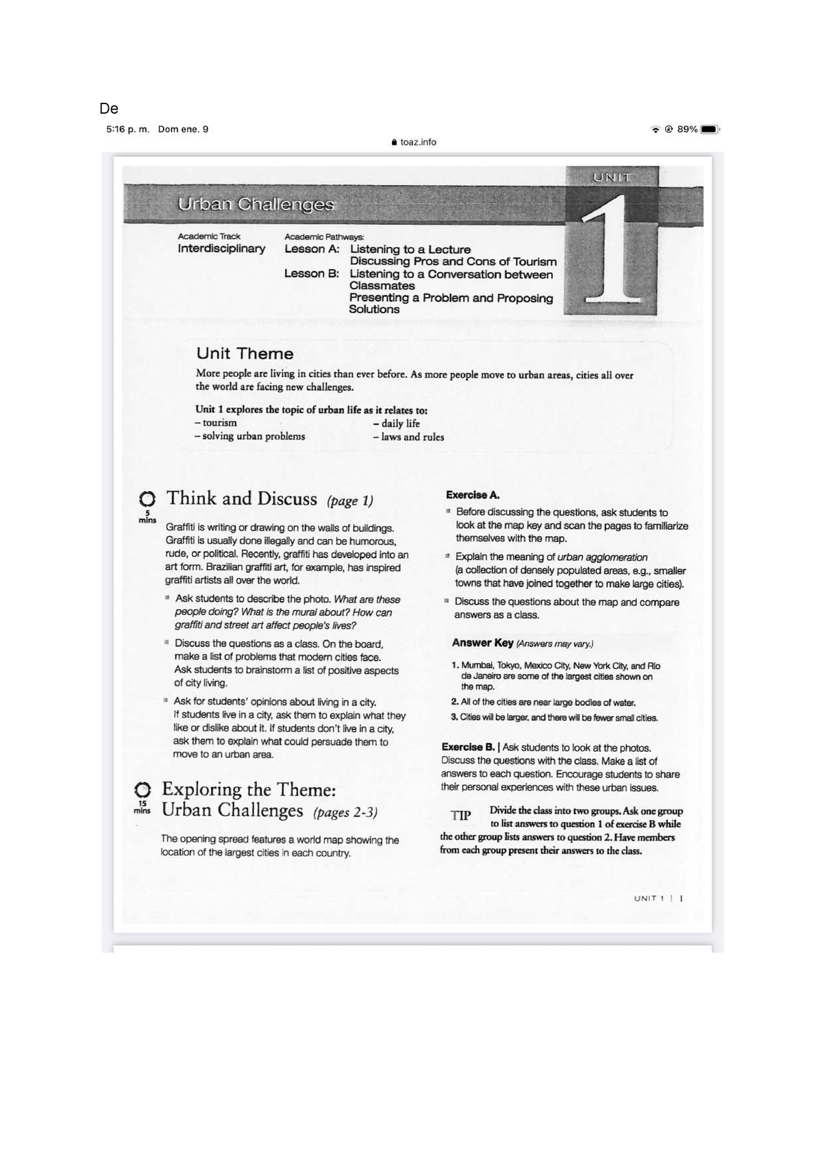 Answer key pathways 4 el libro de respuestas de avanzado 10 11 y 12 ...