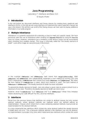 Java Laboratory 06 - Laboratory 6 Java Programming Java Programming ...