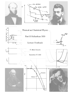 Thermal and Statitiscal Physics Handout