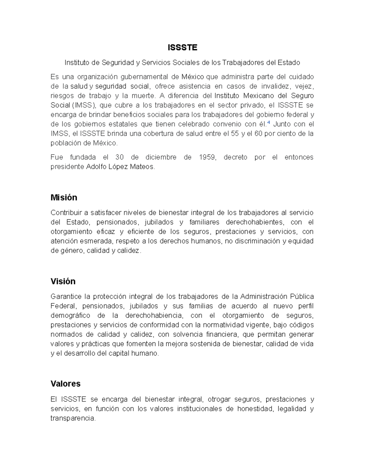 Issste Resumen Academico - ISSSTE Instituto De Seguridad Y Servicios ...