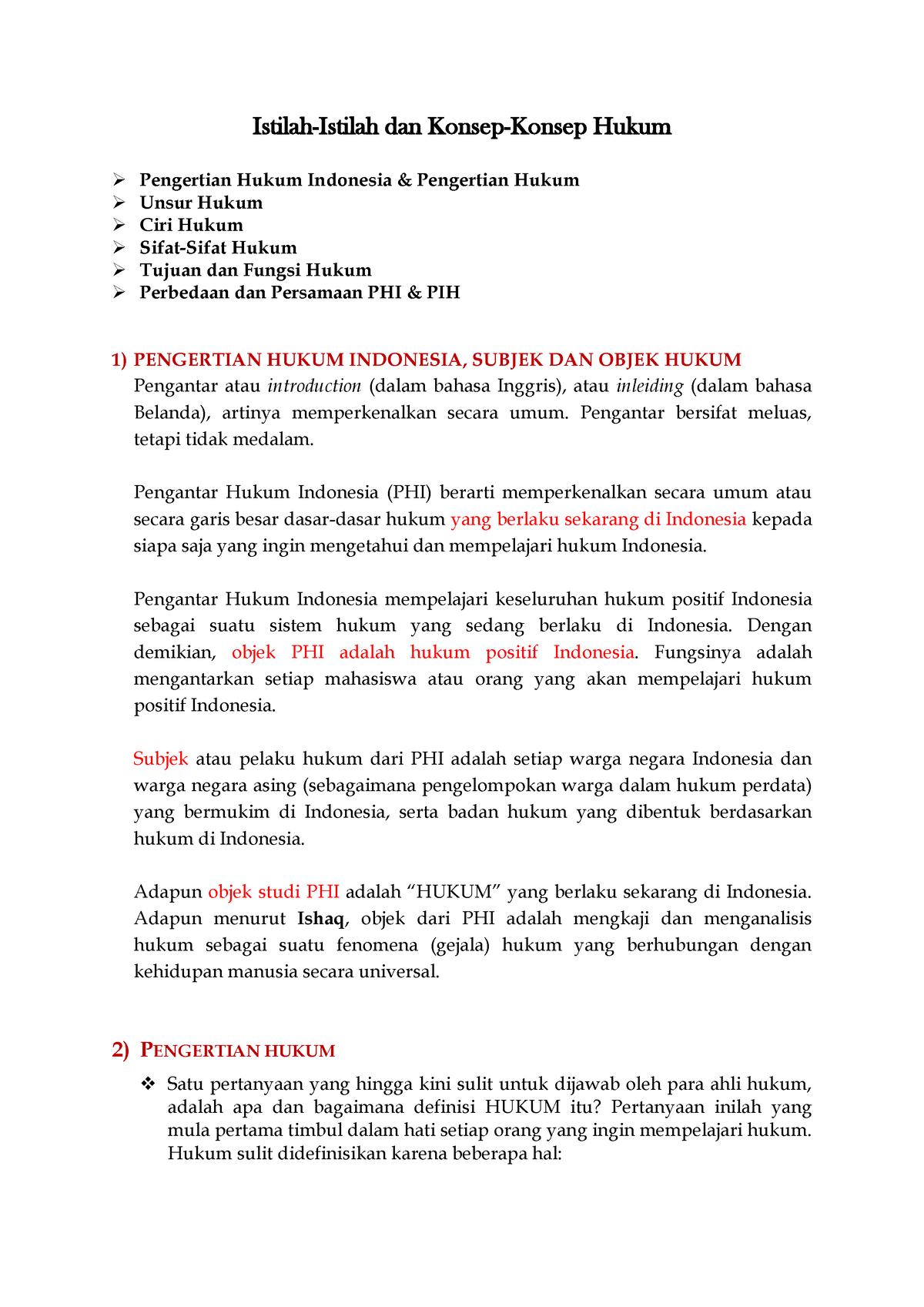 1. Pengertian; Unsur Hukum - Istilah-Istilah Dan Konsep-Konsep Hukum ...