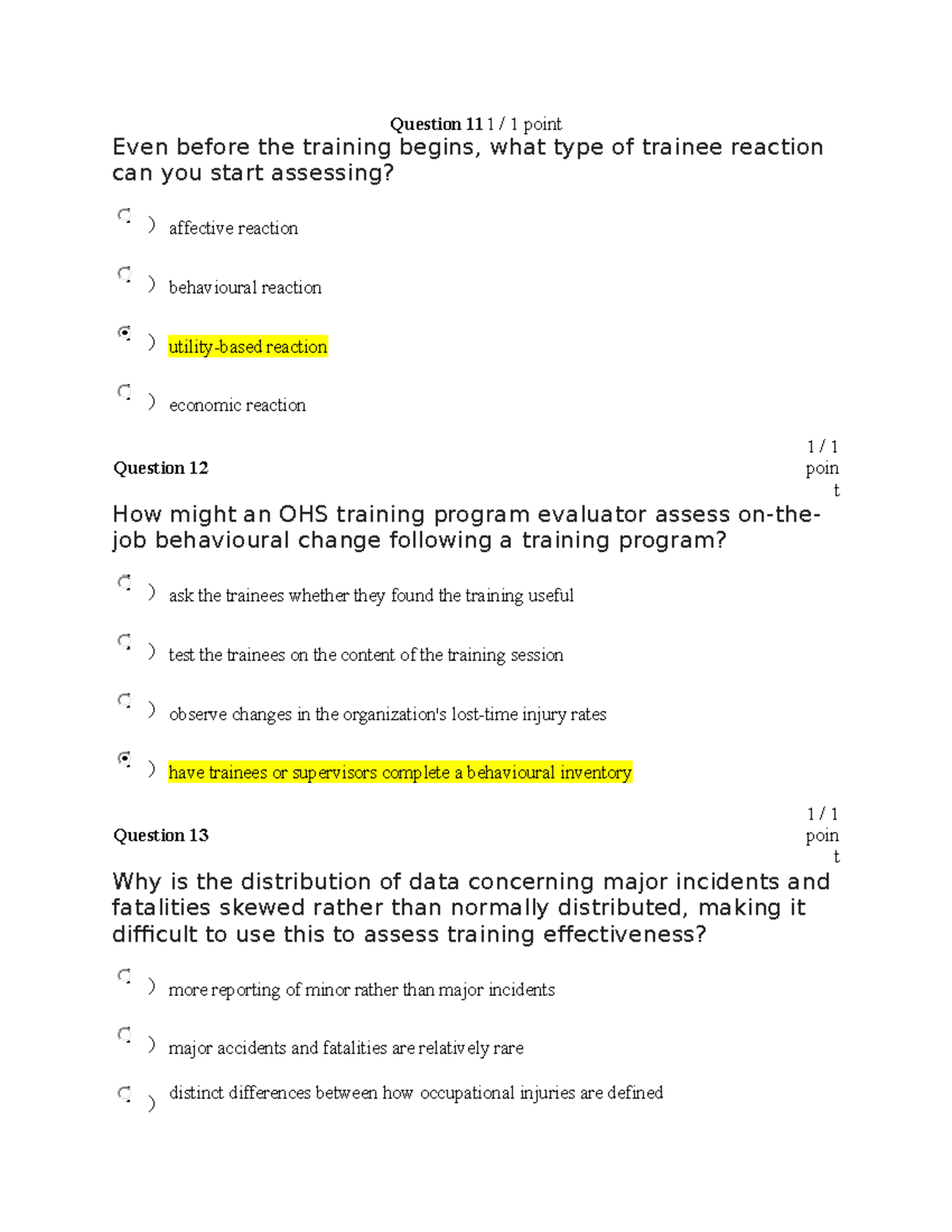 occupational health and safety assignment 2