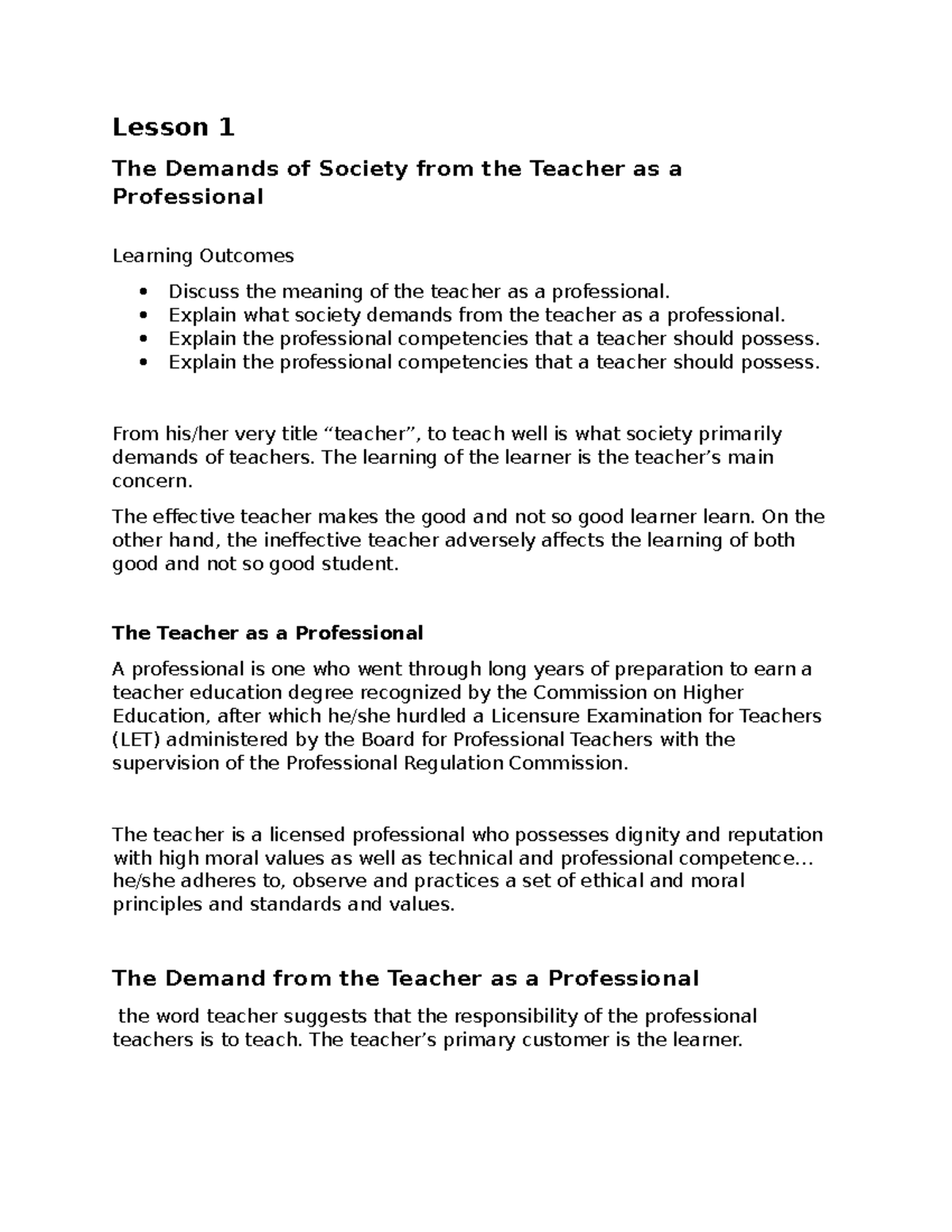 essay on teacher role in society