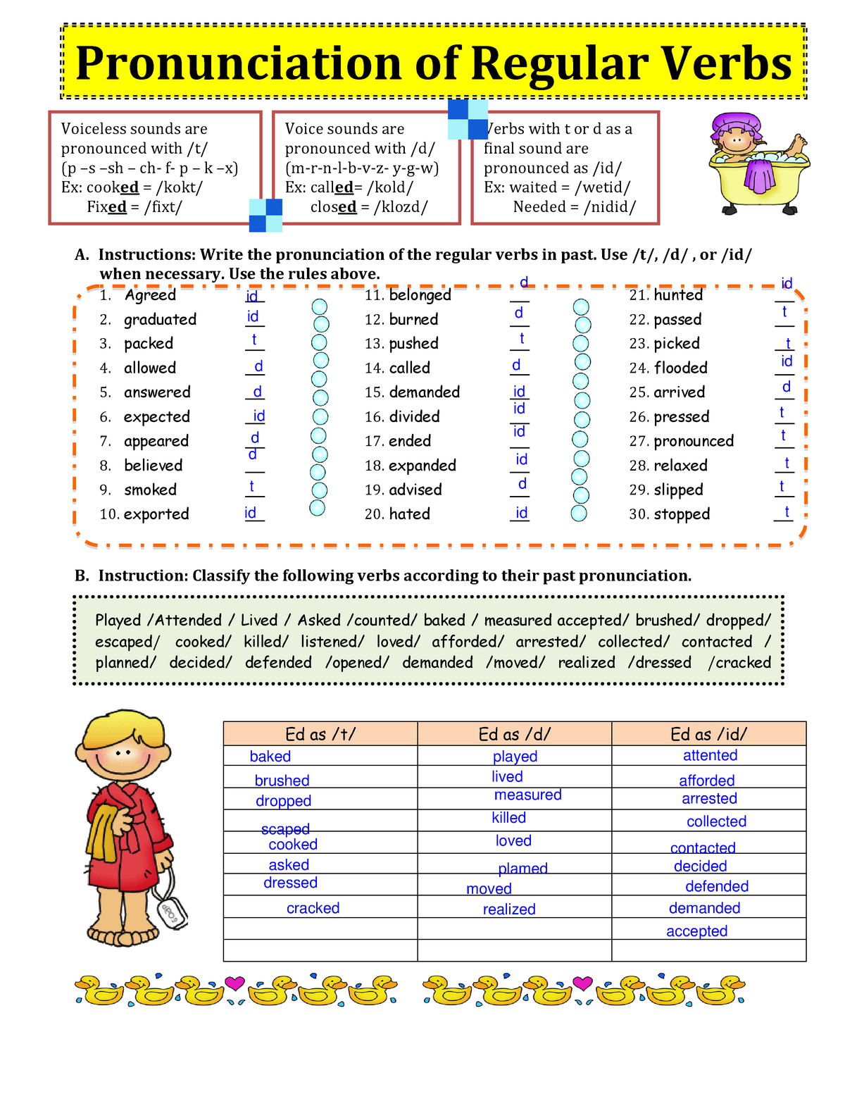 pronunciation-of-regular-verbs-in-the-simple-past-a-instructions-write-the-pronunciation-of