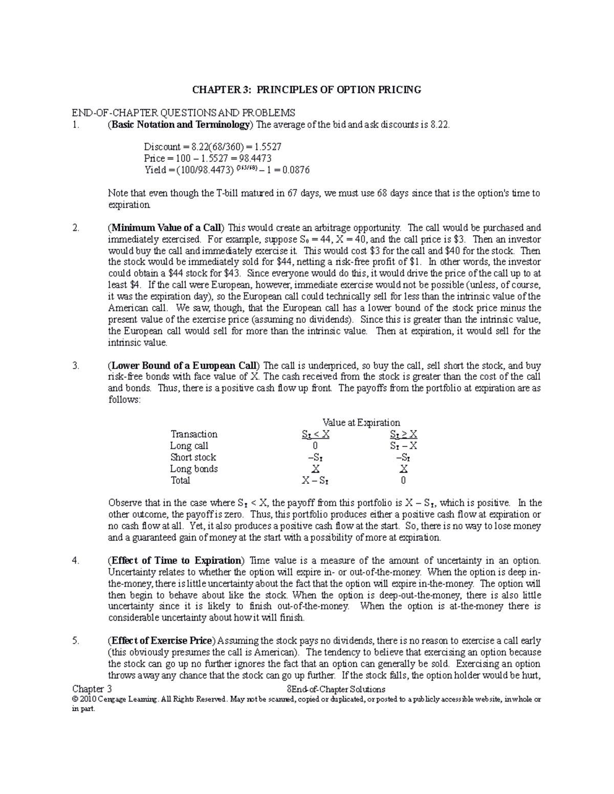 Chapter 3 - TCDN - CHAPTER 3: PRINCIPLES OF OPTION PRICING END-OF ...