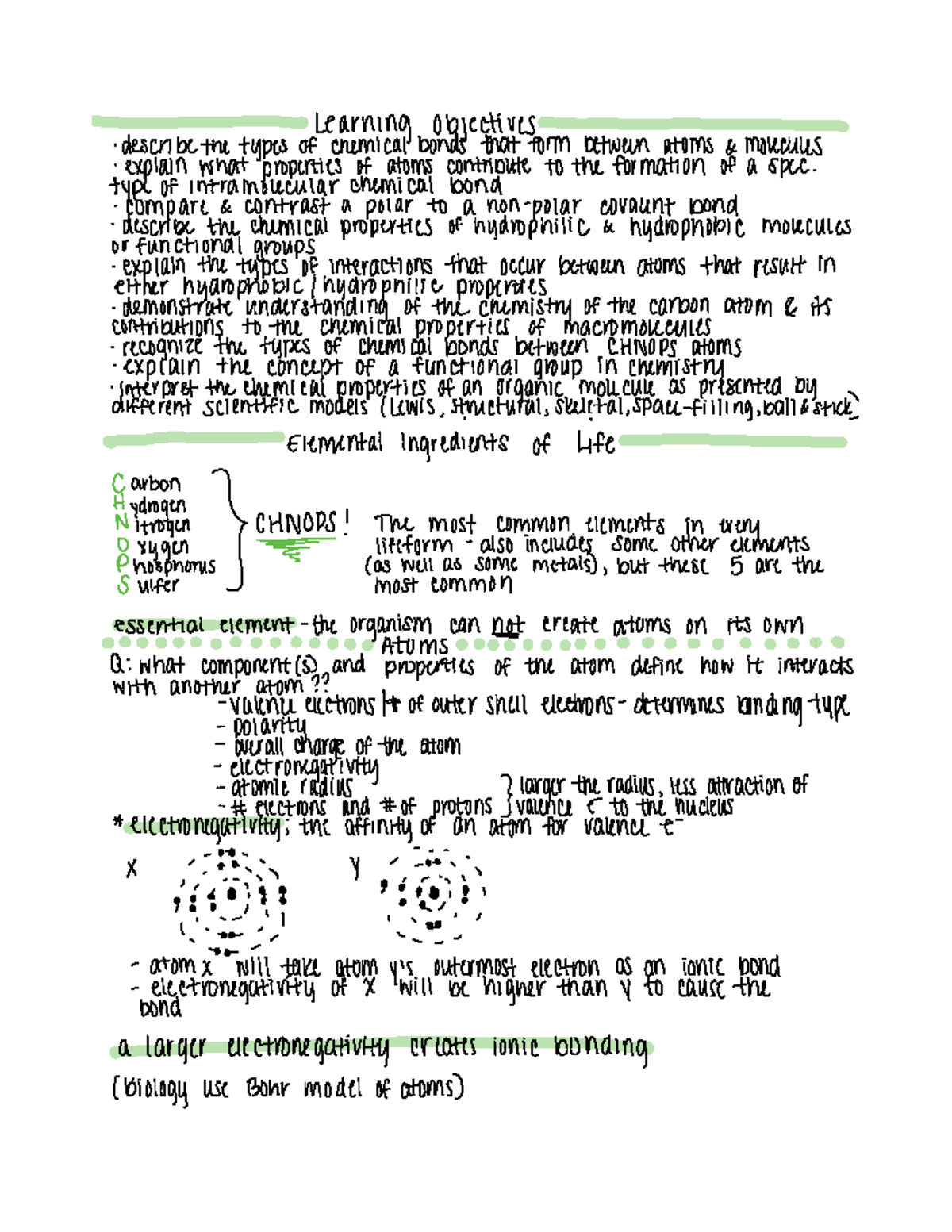 Foundation of Life - Lecture notes 1 - BISC207 - Studocu