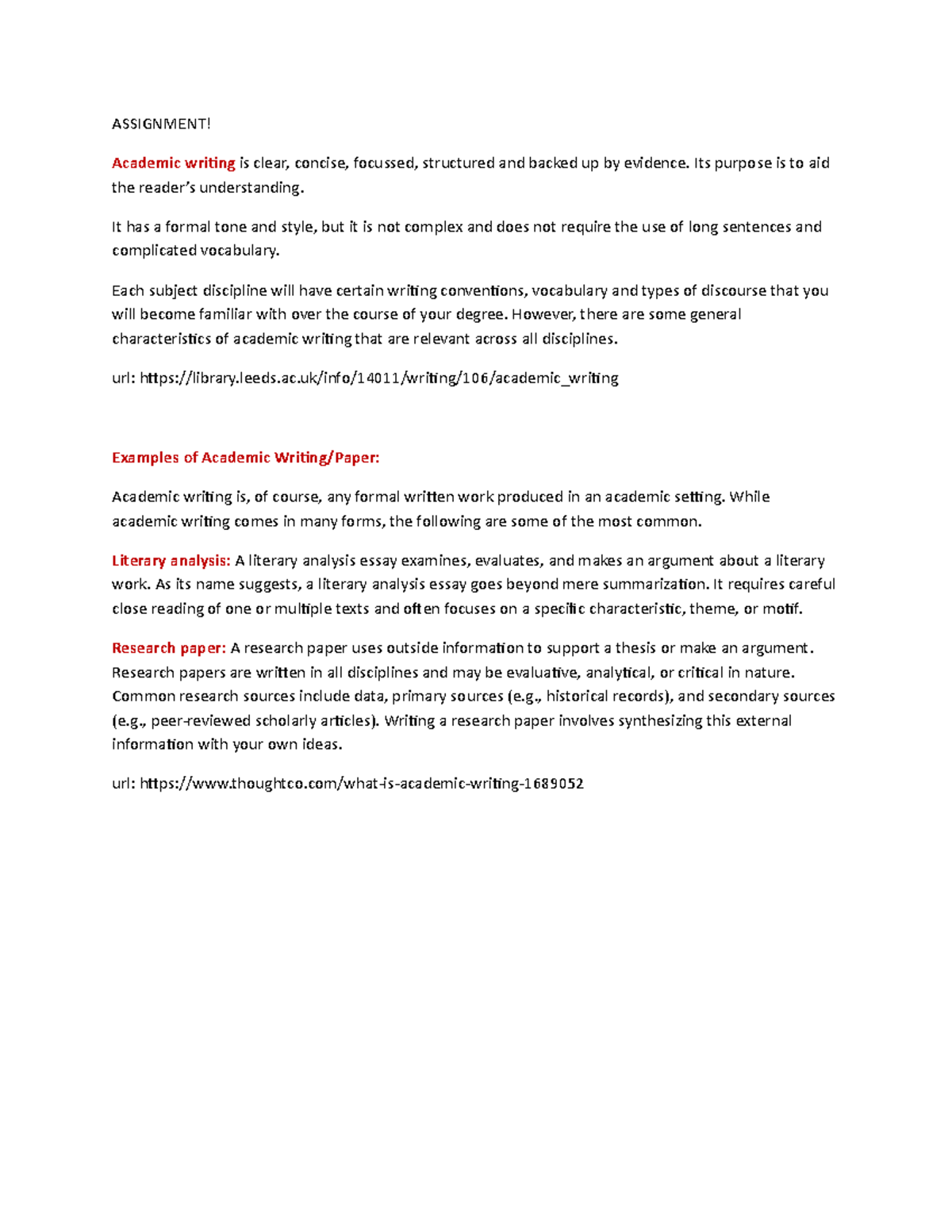 Alera, ABM12A Assignment - ASSIGNMENT! Academic writing is clear ...
