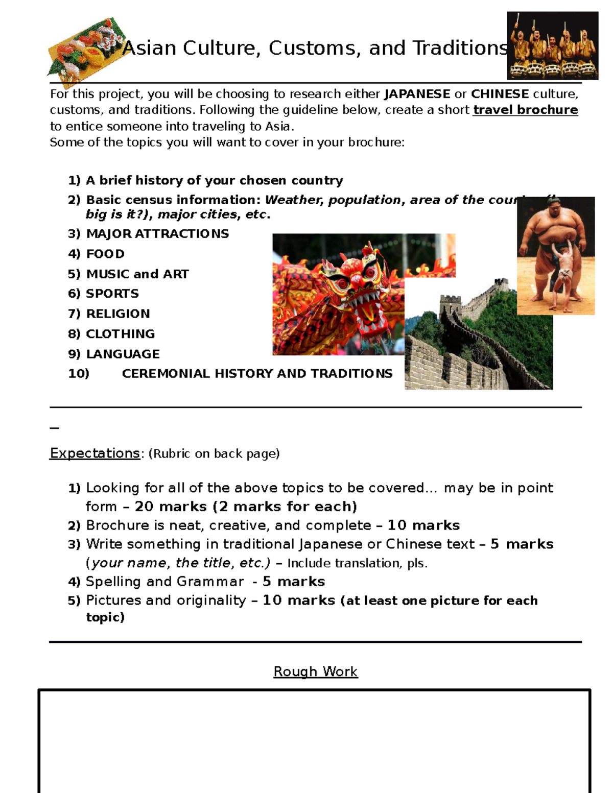 Asian culture project - Lecture notes 1 - Asian Culture, Customs, and ...