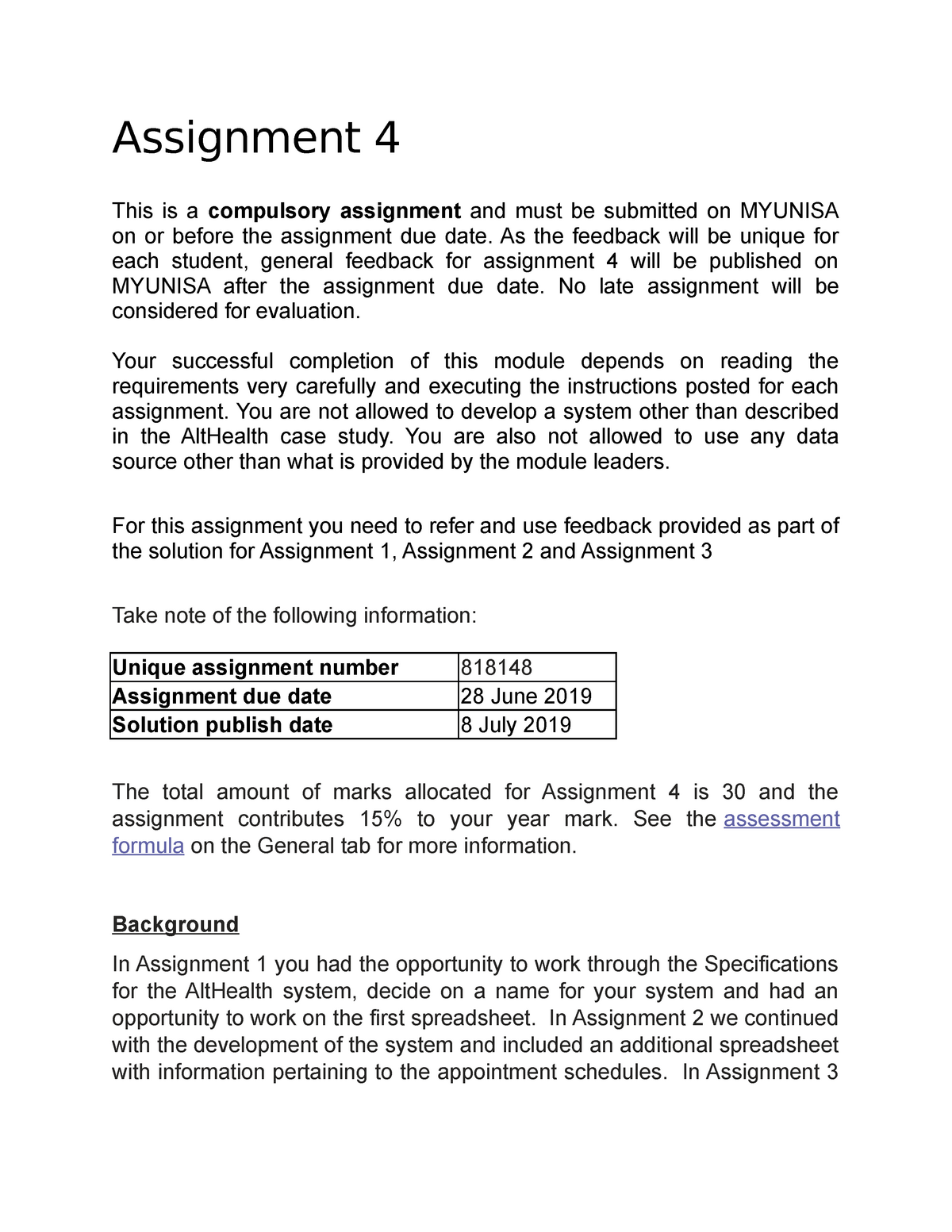 what does compulsory assignment mean