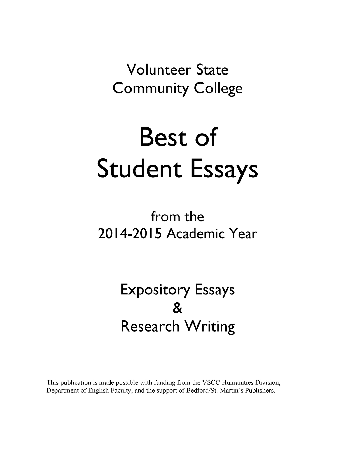 student volunteer essay