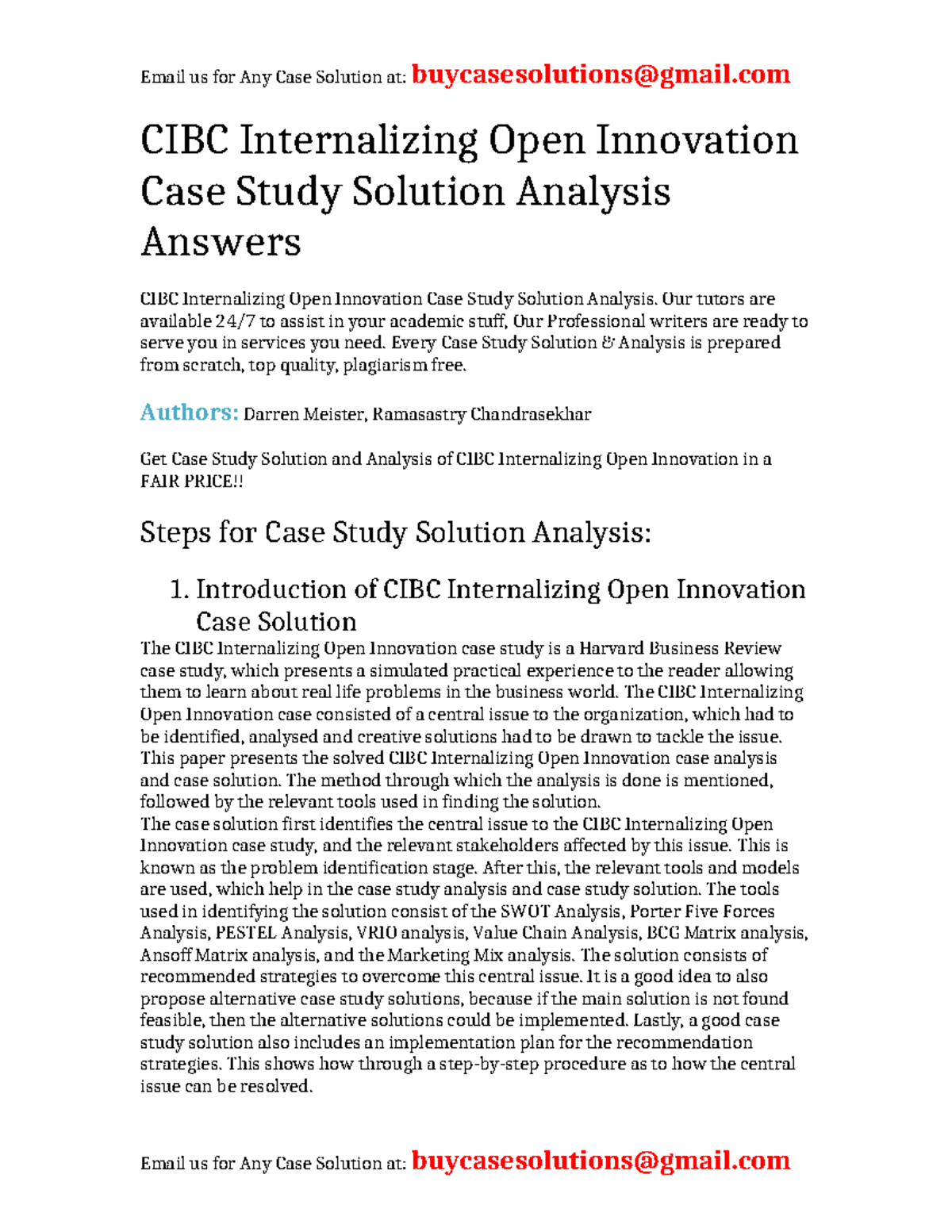 open innovation case study