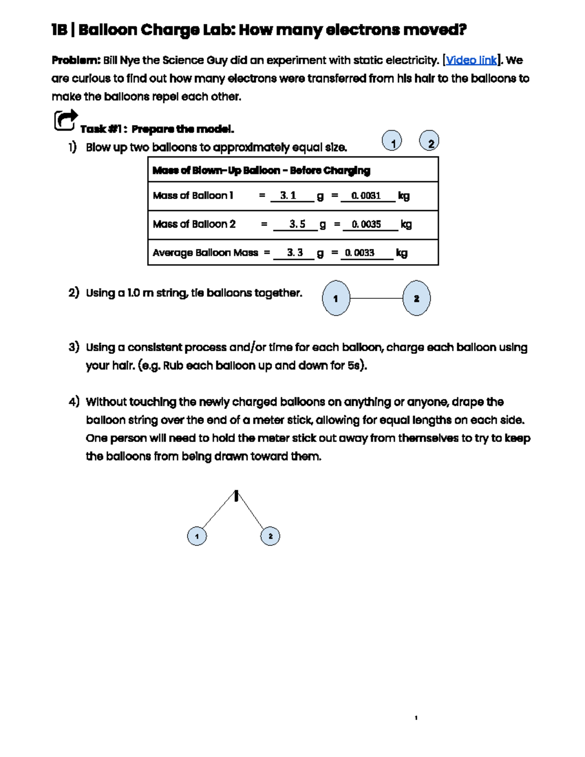 1B.1c Balloon Charge Lab - Studocu