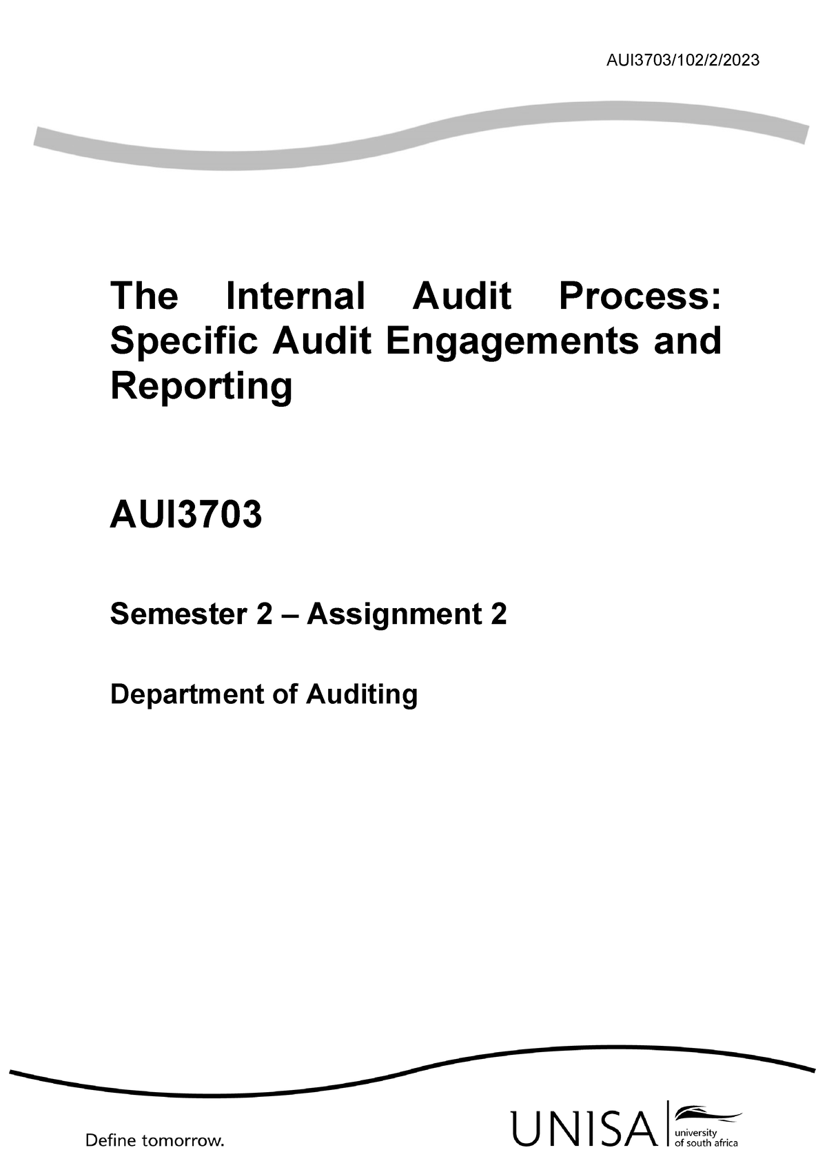 assignment audit your understanding 2 3 (practice)