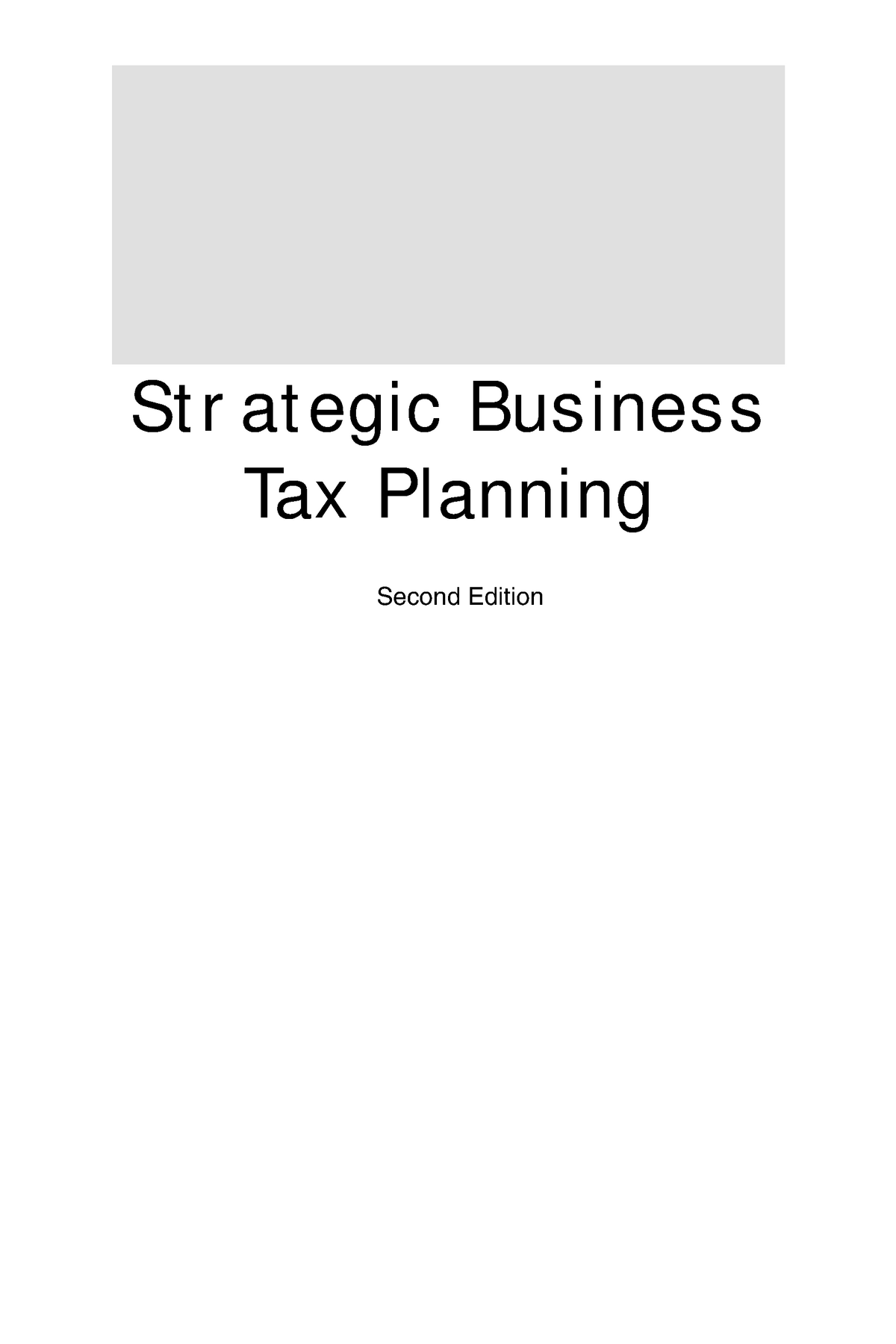 Strategic Business Tax Planning - Management Accounting - PUP - Studocu