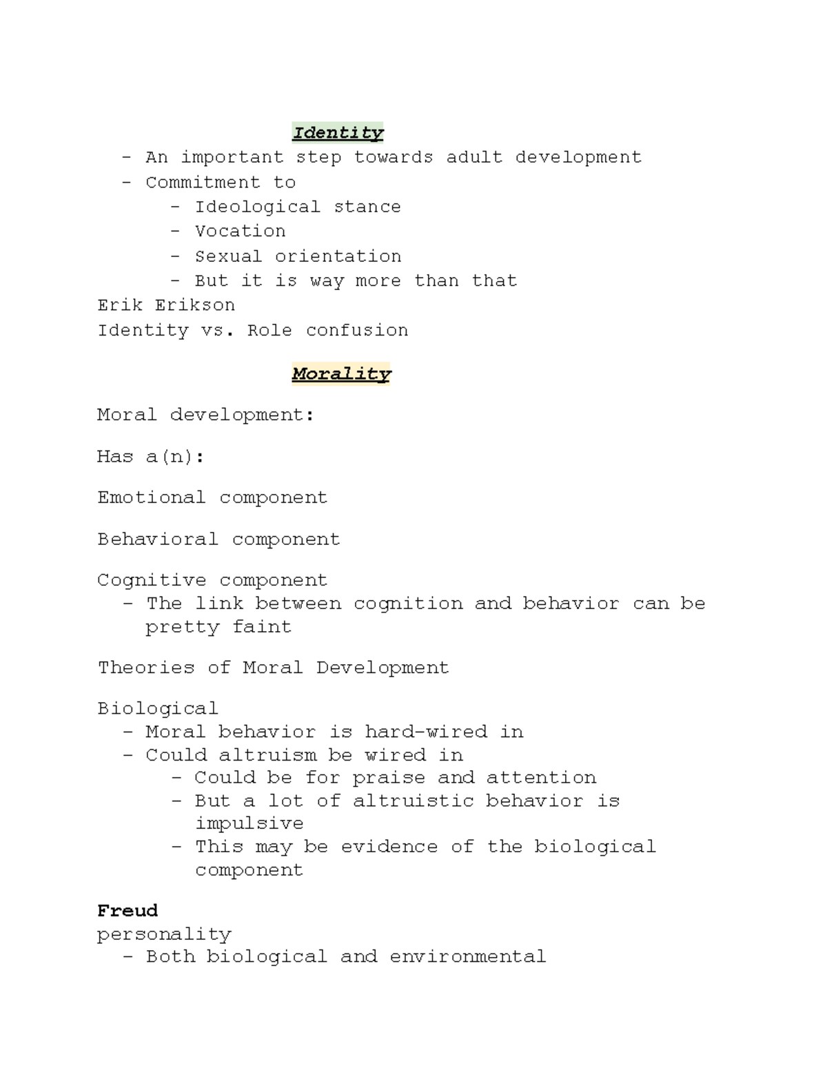 Psych 220 exam 3 - Lecture notes for exam 3 Covers middle adulthood ...