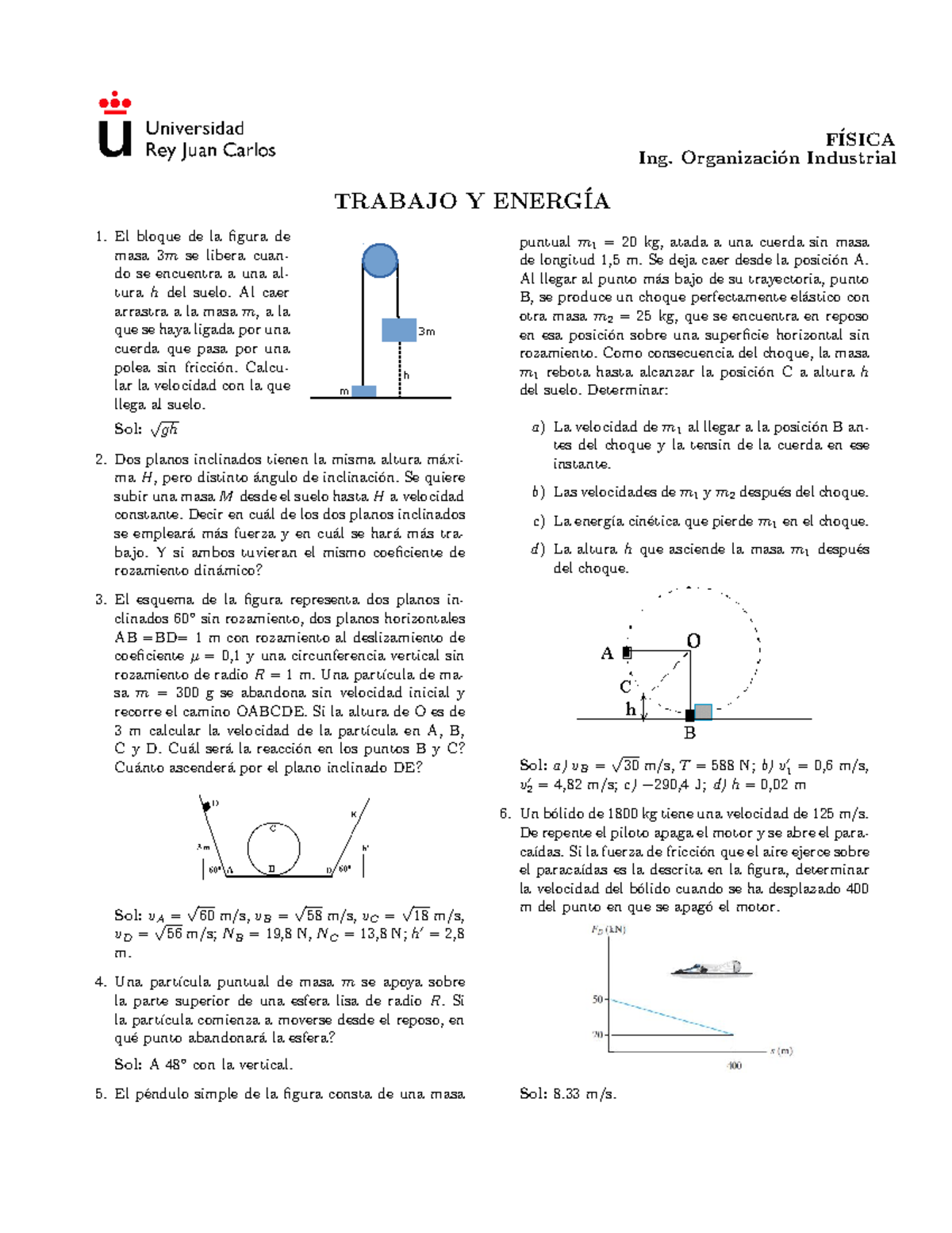 Apuntes De Trabajo Y Energía - F ́ISICA Ing. Organizaci ́on Industrial ...