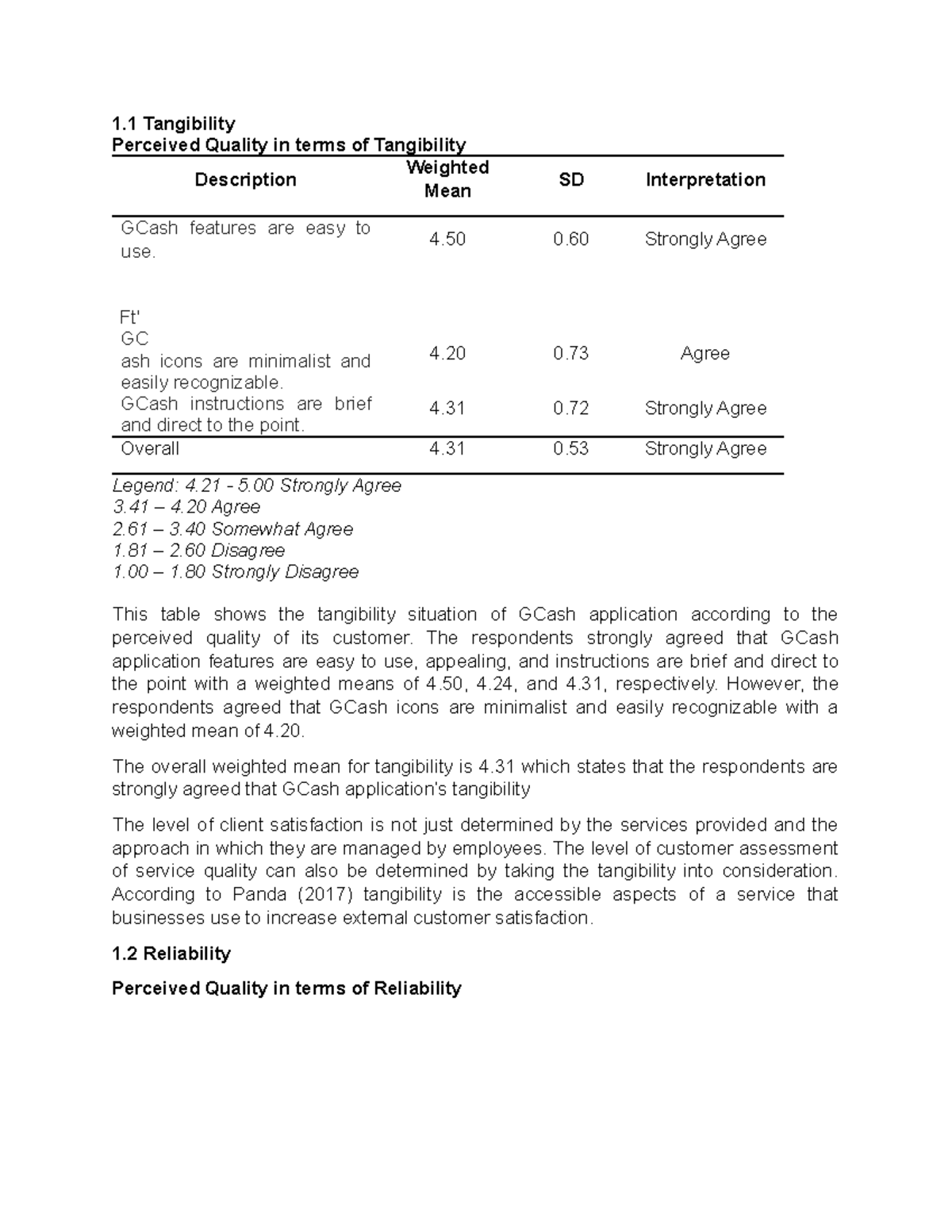 Chap 4 - chapt 4 - 1 Tangibility Perceived Quality in terms of ...