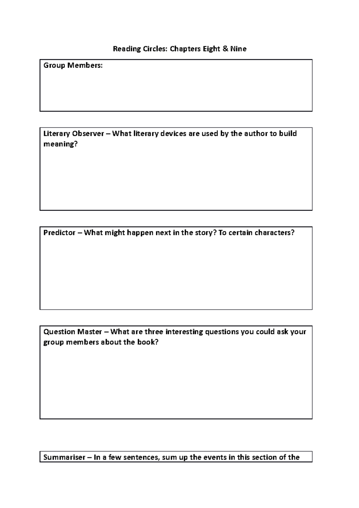 Lesson+19+-+Chapter+8%269+Reading - Reading Circles: Chapters Eight ...