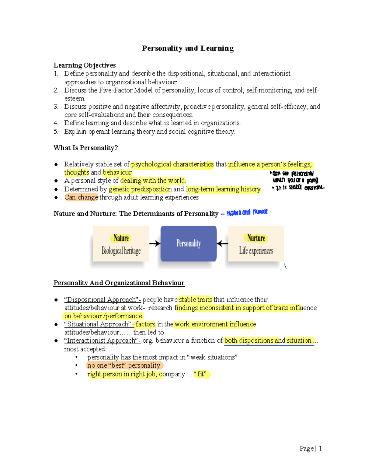 2. Personality and Learning - Personality and Learning Learning ...