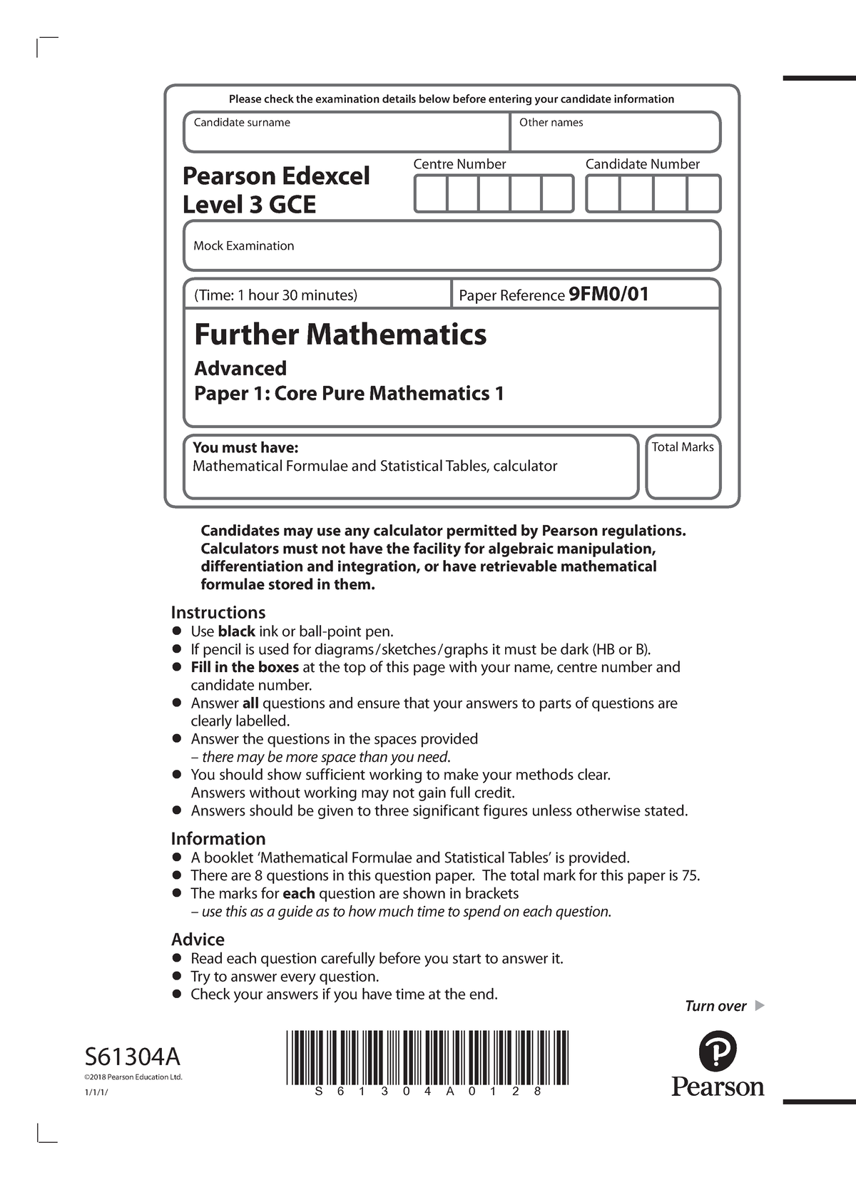 CP1 Mock QP-1 - Lol - Please Check The Examination Details Below Before ...