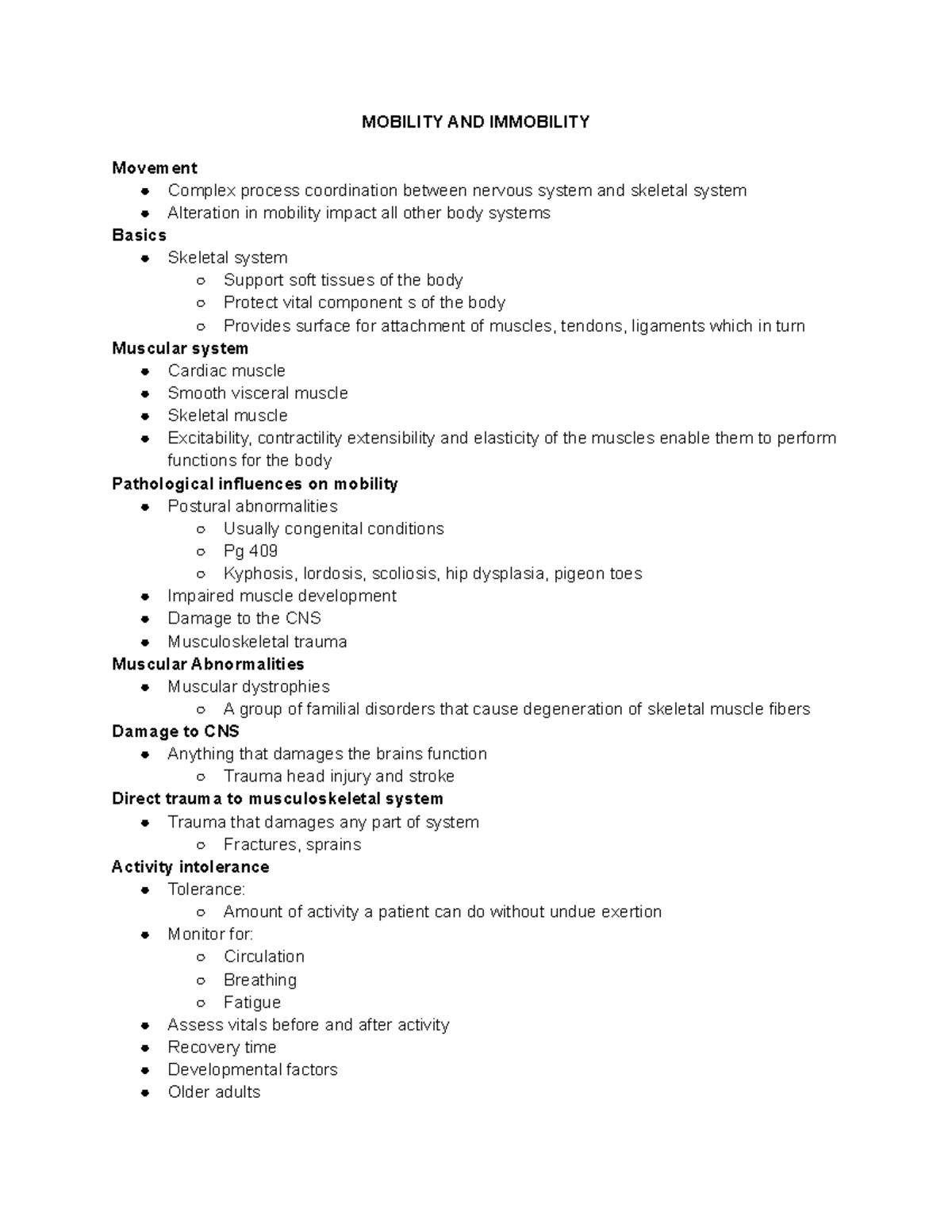 Fundamentals 8 27 Lecture notes 3 MOBILITY AND IMMOBILITY Movement