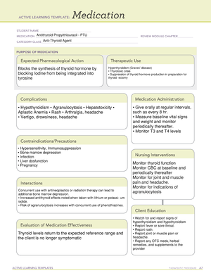 ATI Sucralfate Medication Sheet ACTIVE LEARNING TEMPLATES THERAPEUTIC