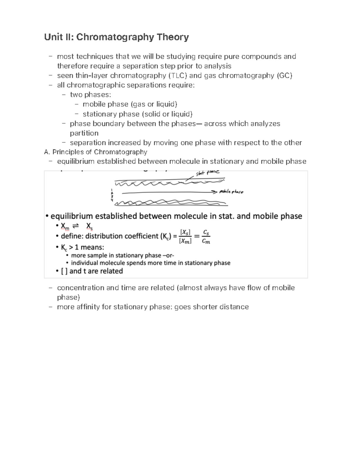 chromatography assignment unit 2