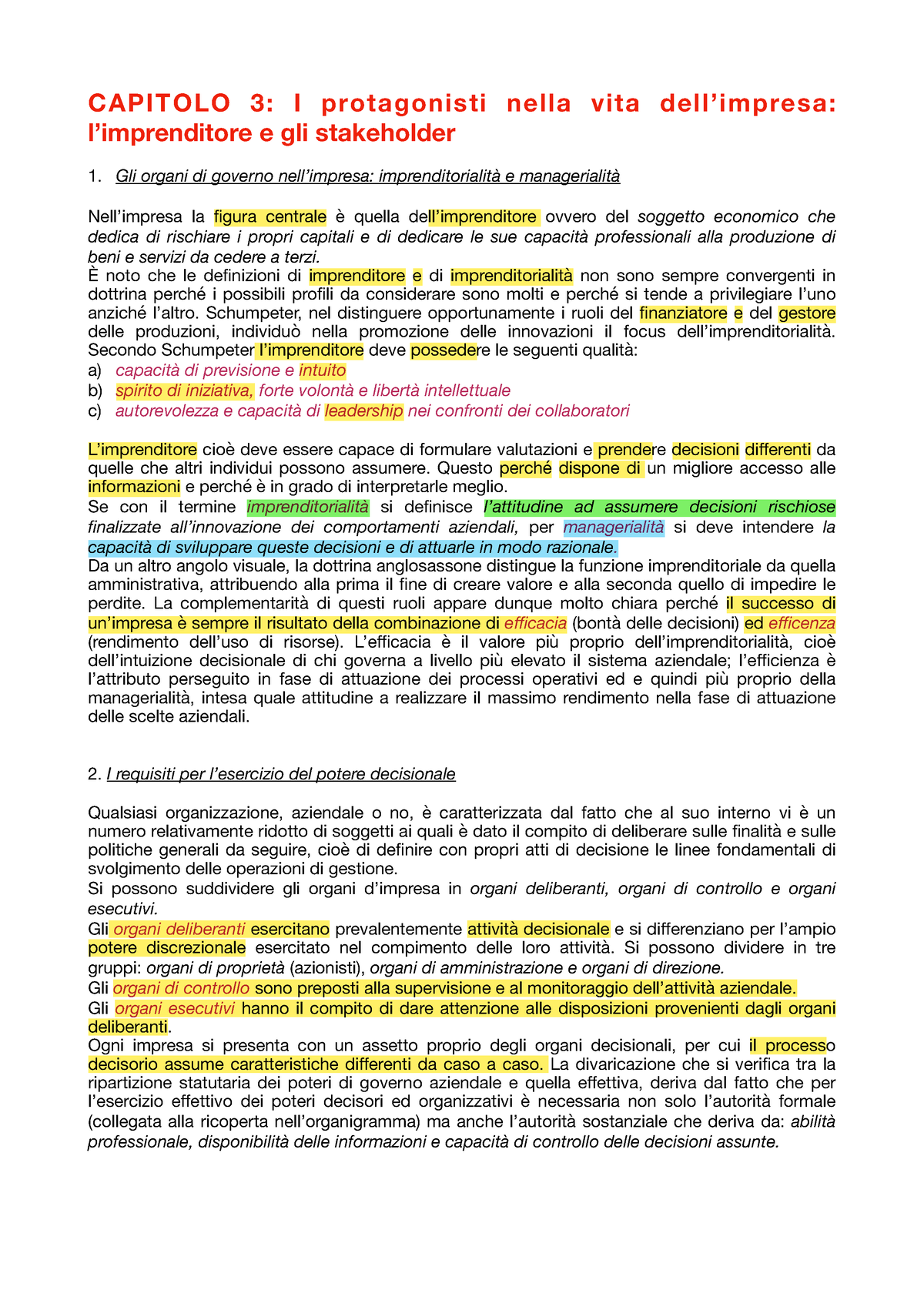 Cap 3 - Appunti Riassuntivi Capitoli Libro Egi - CAPITOLO 3: I ...