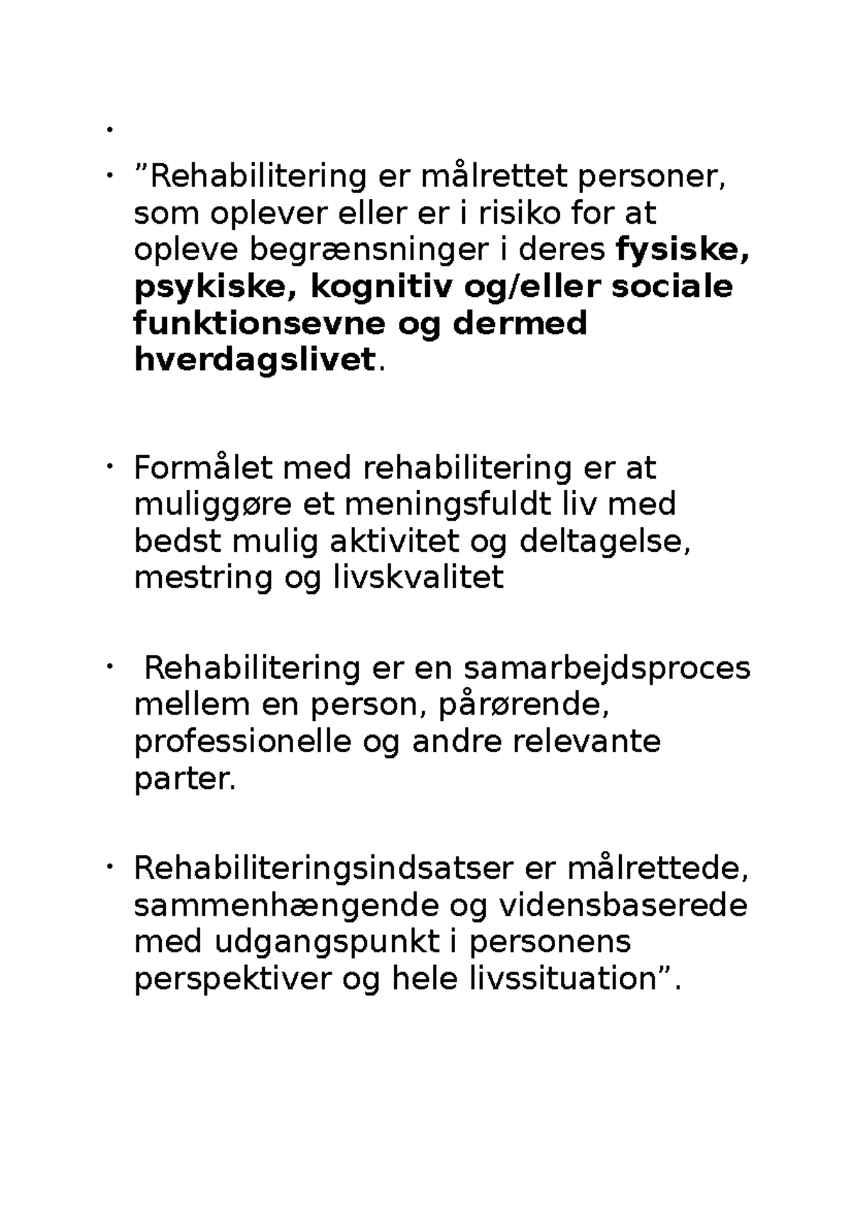 Rehabilitering Er Målrettet Personer - ”Rehabilitering Er Målrettet ...