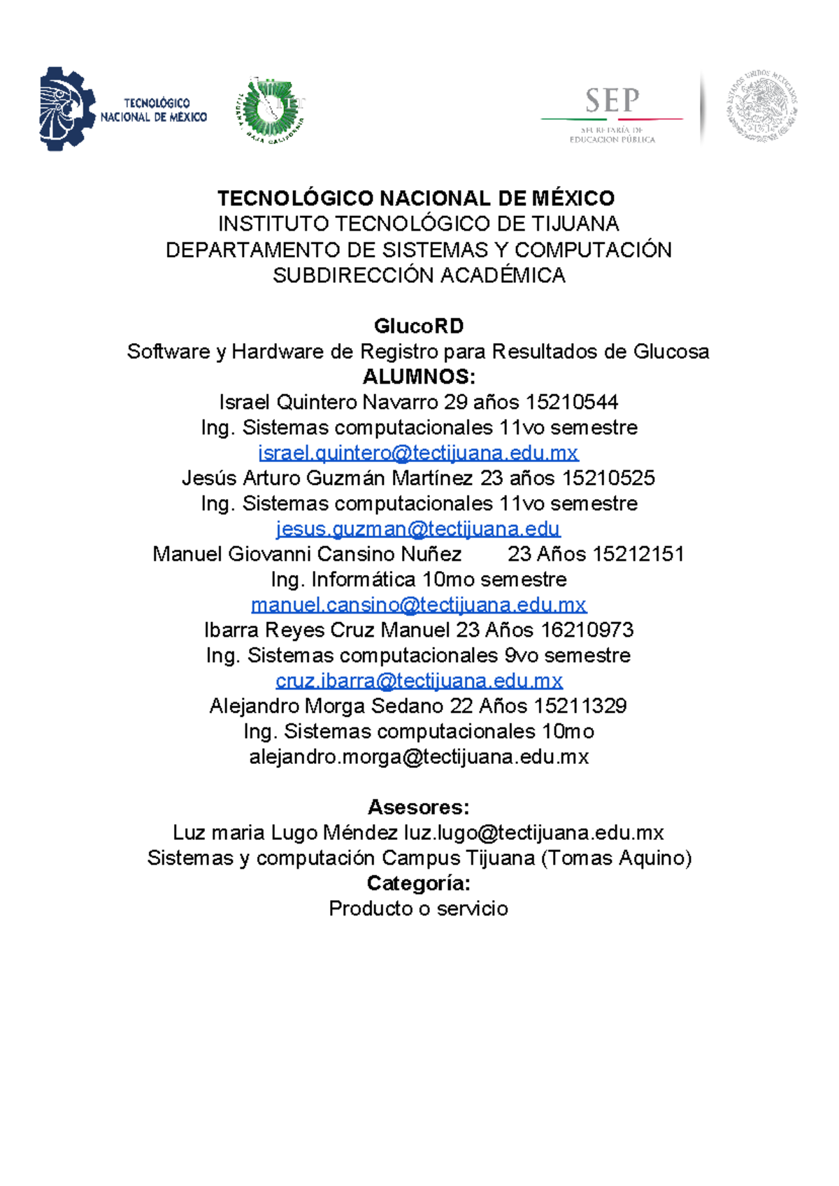 Proyecto Final - Nota: 10 - TECNOLÓGICO NACIONAL DE MÉXICO . INSTITUTO ...