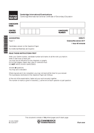 Accounting Nov 2019 Eng - MARKS: 300 TIME: 3 Hours This Question Paper ...