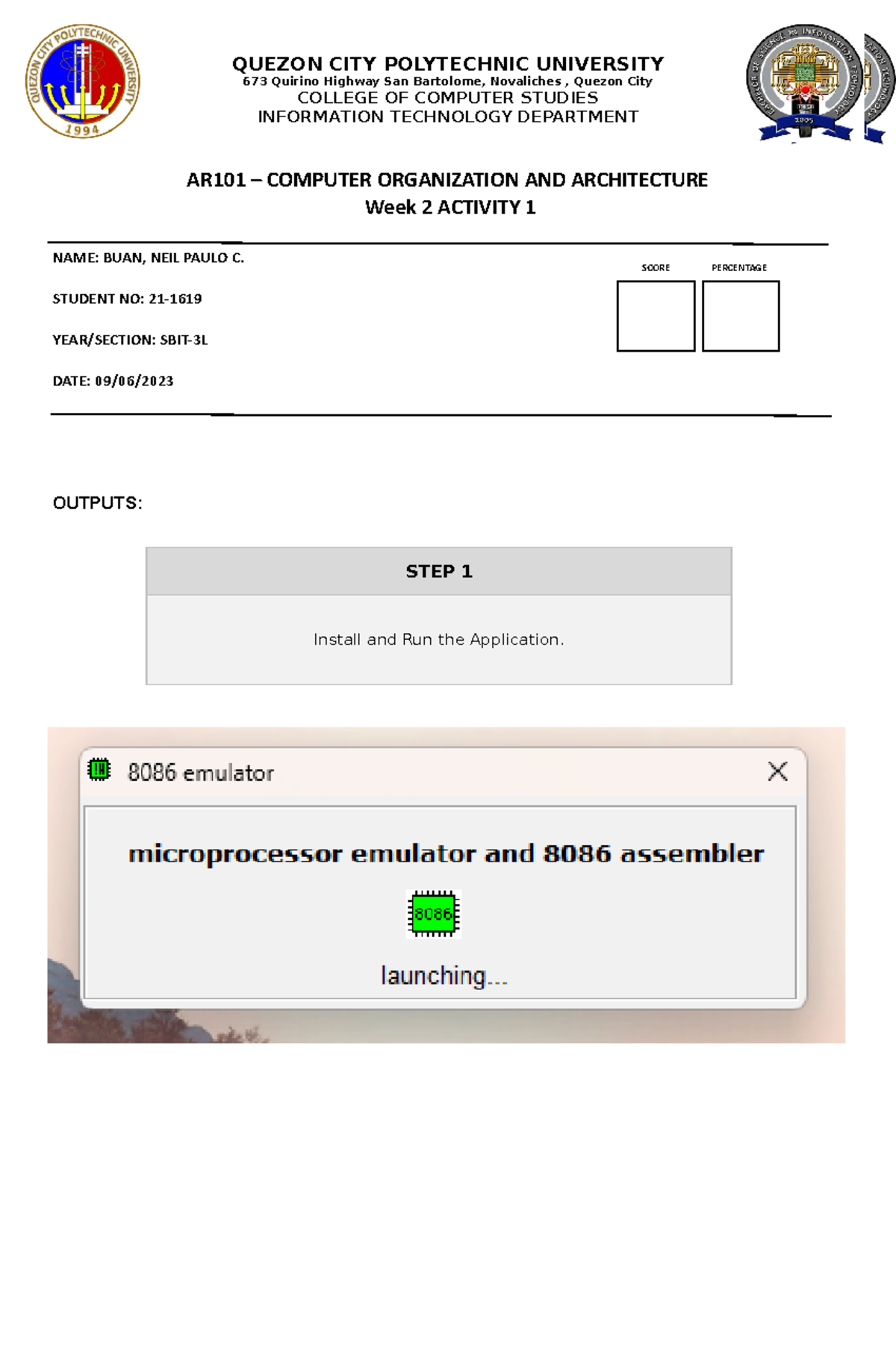 Buan, Neil Paulo C. - AR101 Week3 Laboratory-Activitity-1 - 673 Quirino ...