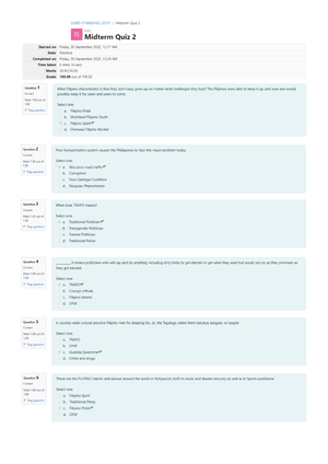 UGRD-CS6209 Software Engineering 1 - Prelim LAB QUIZ 1 - Studocu