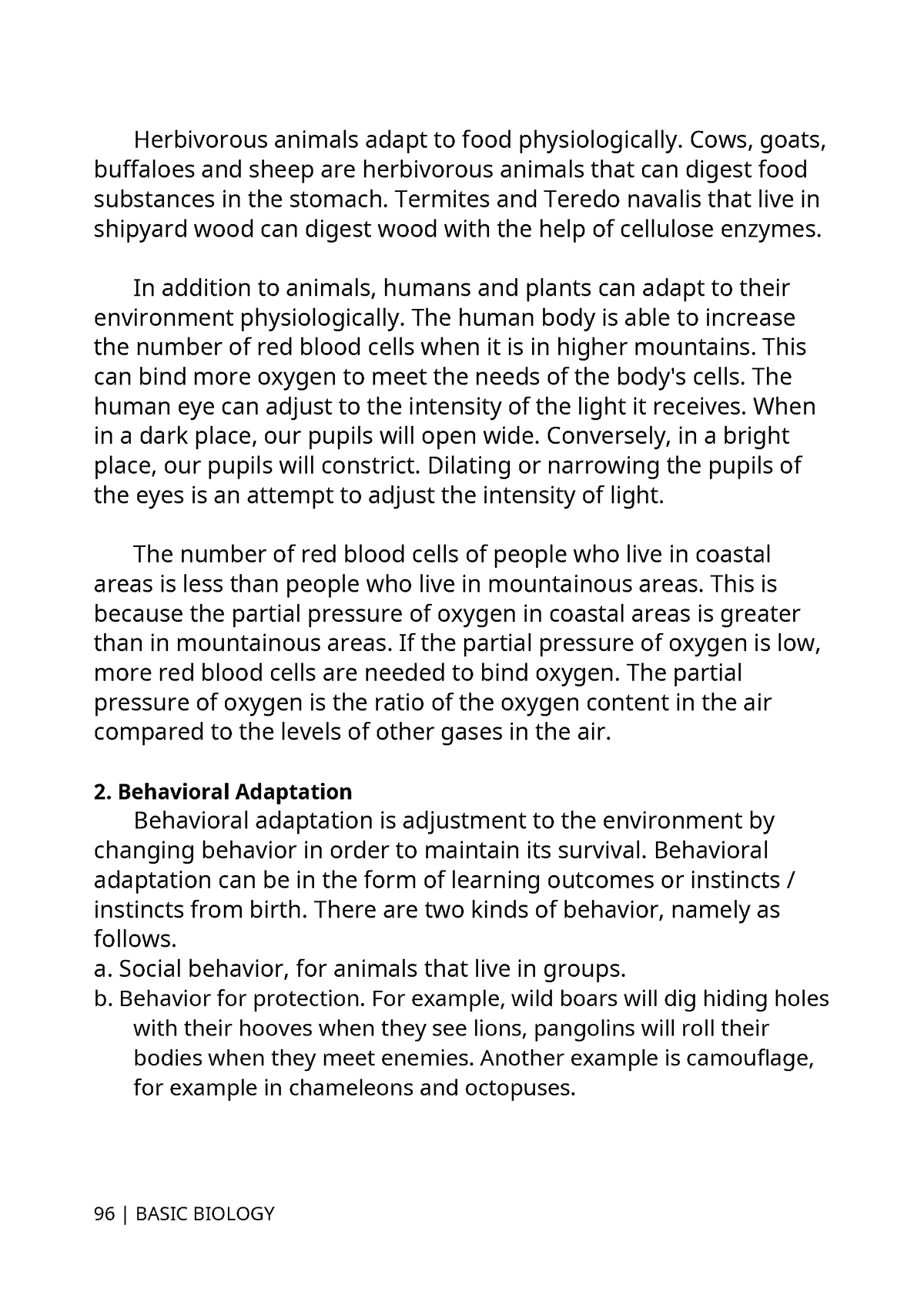 Biology- Notes - Herbivorous animals adapt to food physiologically ...