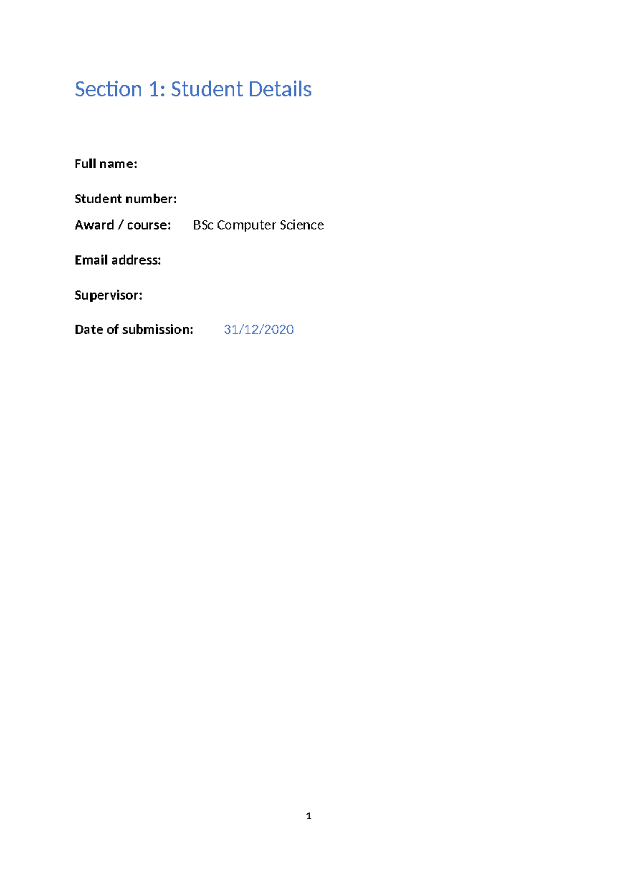 Proposal 3 - Summary Introduction To Computer Science - Section 1 ...