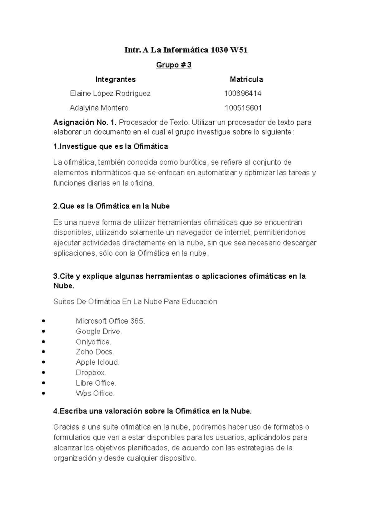 Informatica 1 - Int a la informática - Intr. A La Informática 1030 W ...